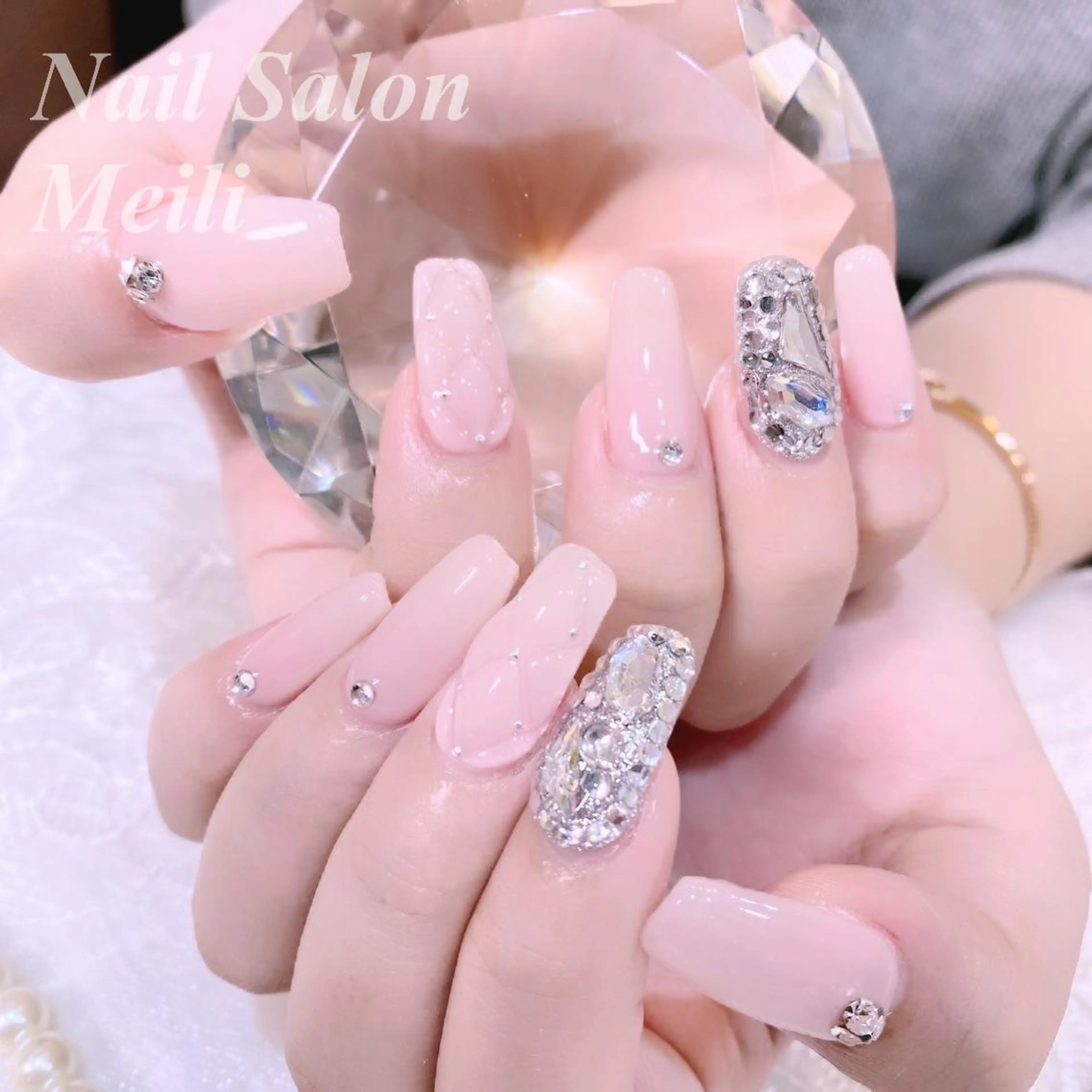 ネイル ピンク 春ネイル ハンドネイル NAILSALON MEILIのネイルデザイン