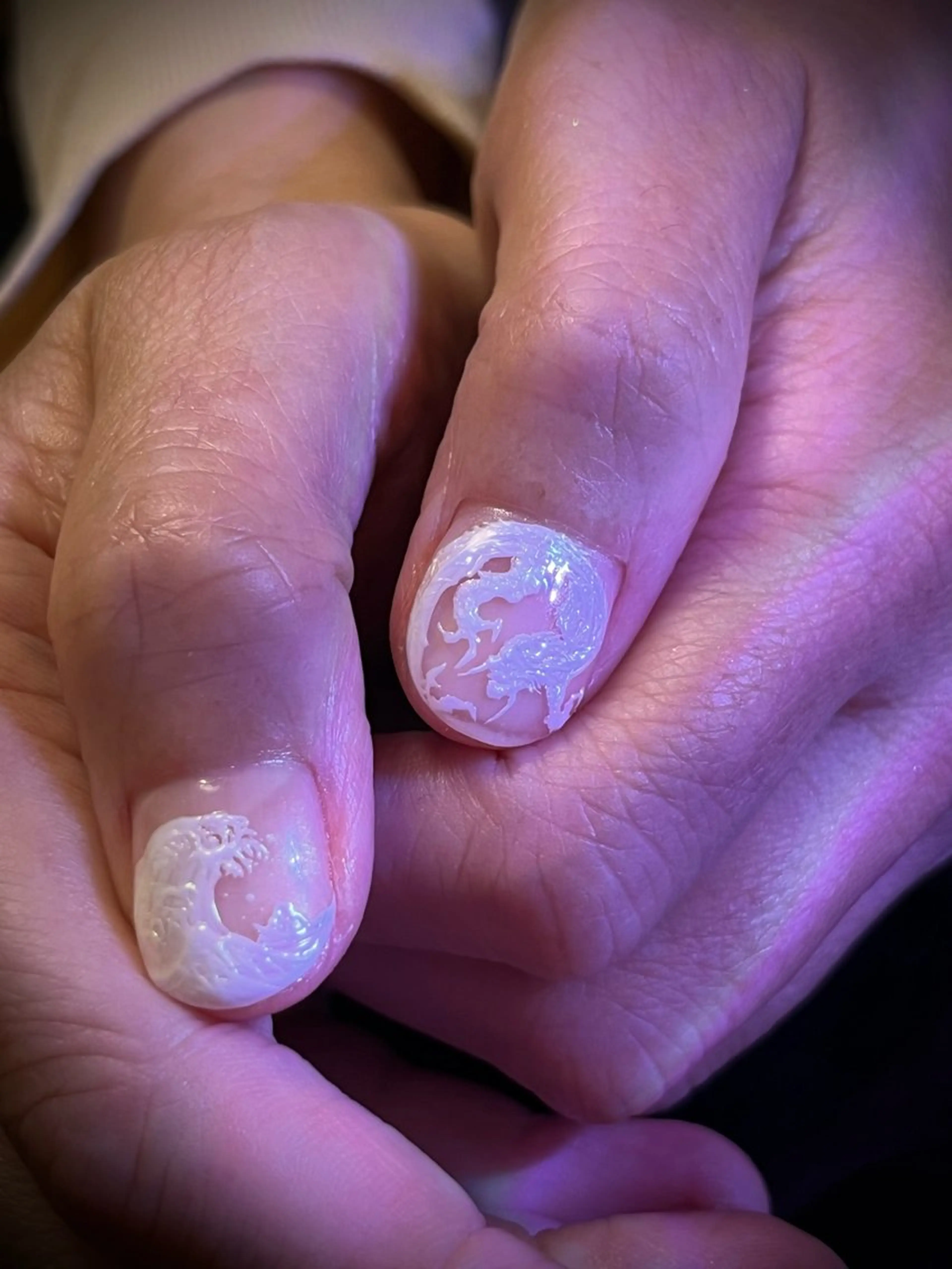 ネイル オーロラネイル ジェルネイル ミラーネイル himitsu kichiのネイルデザイン