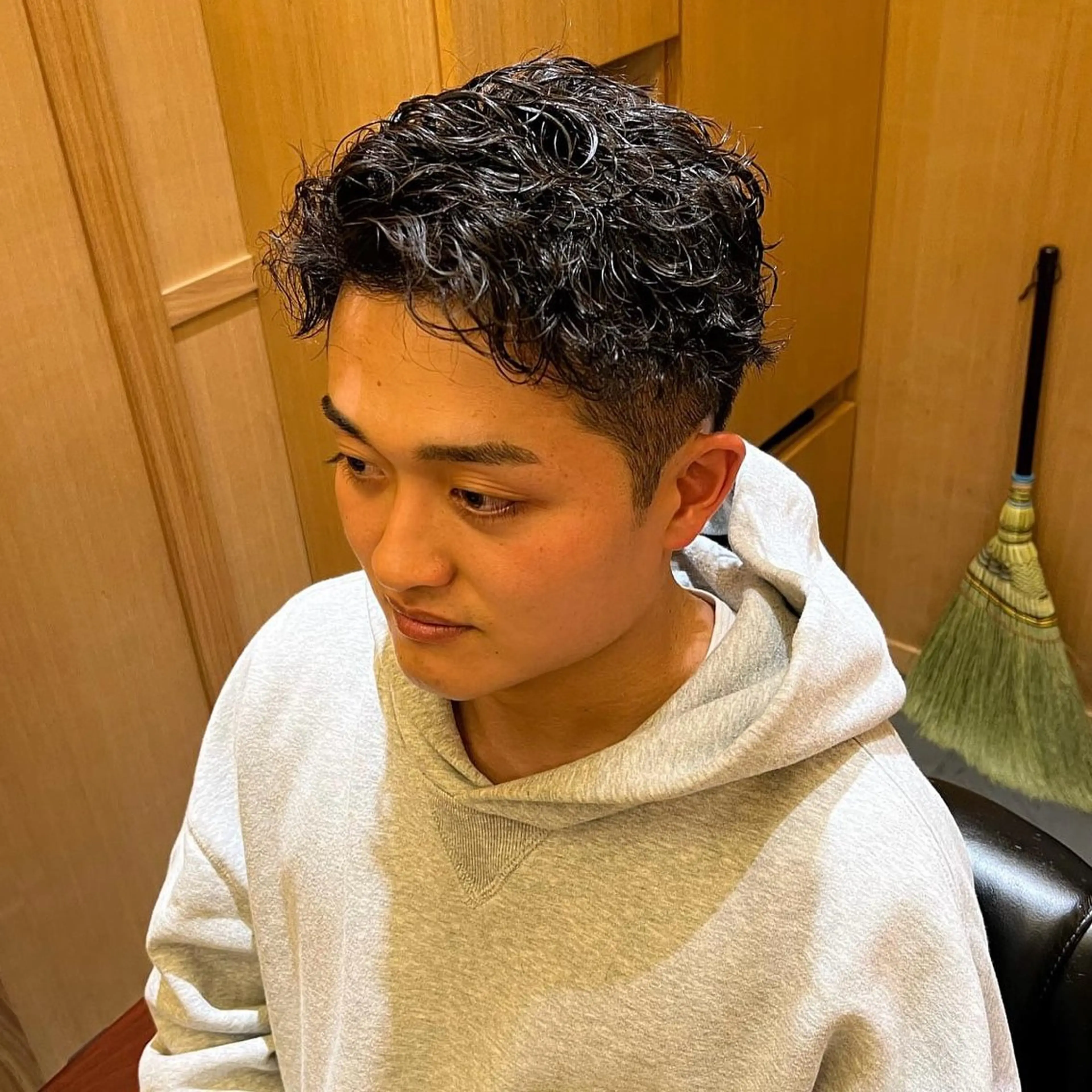 メンズ カット パーマ 艶カラー/レイヤー /メンズ/マツエクのヘアスタイル