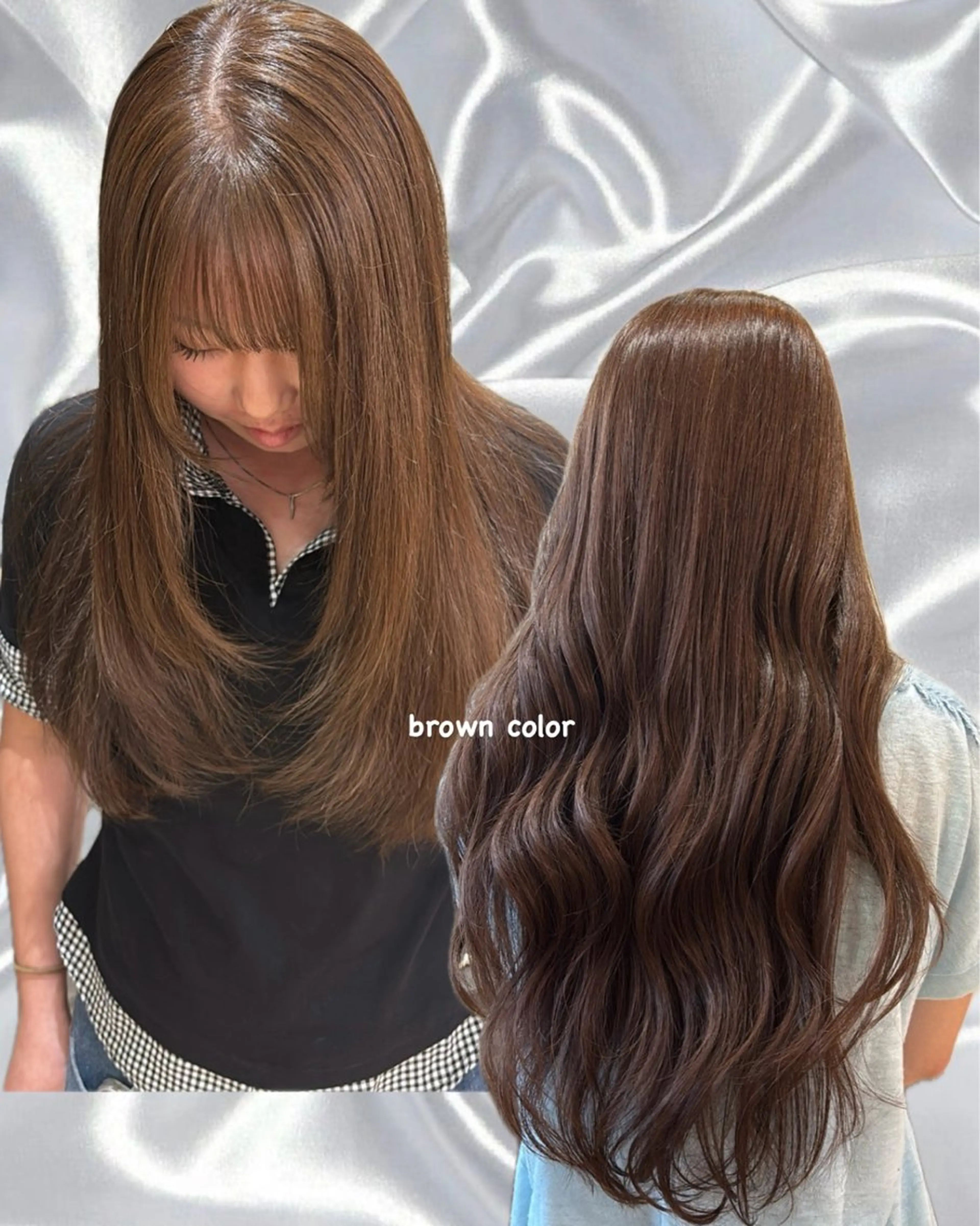 カラー カット ヘアカラー トリートメント レイヤー✂︎ぷつボブ 艶カラー🤍noaのヘアスタイル