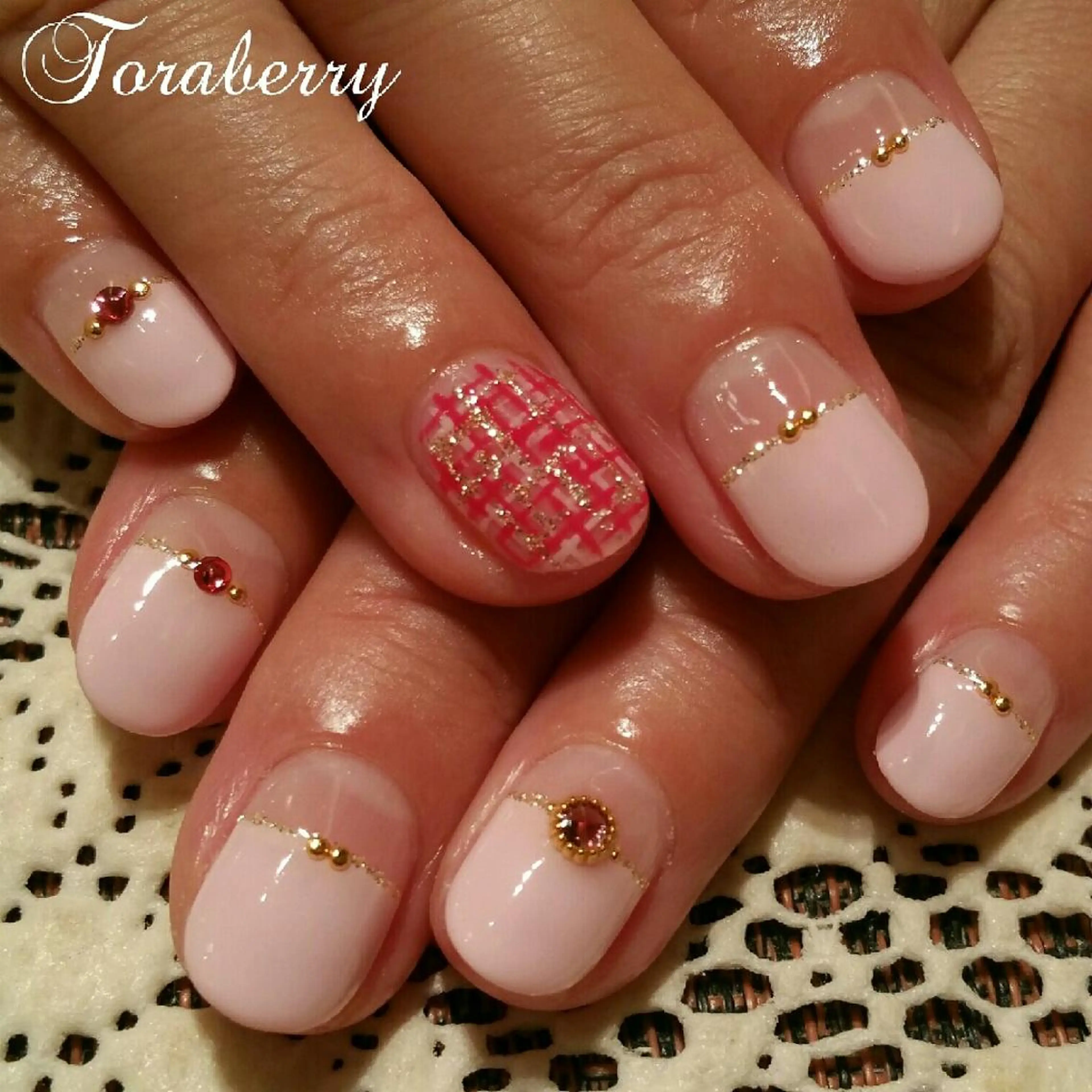 ネイル ツイードネイル ハンドネイル ネイリスト なつみのネイルデザイン