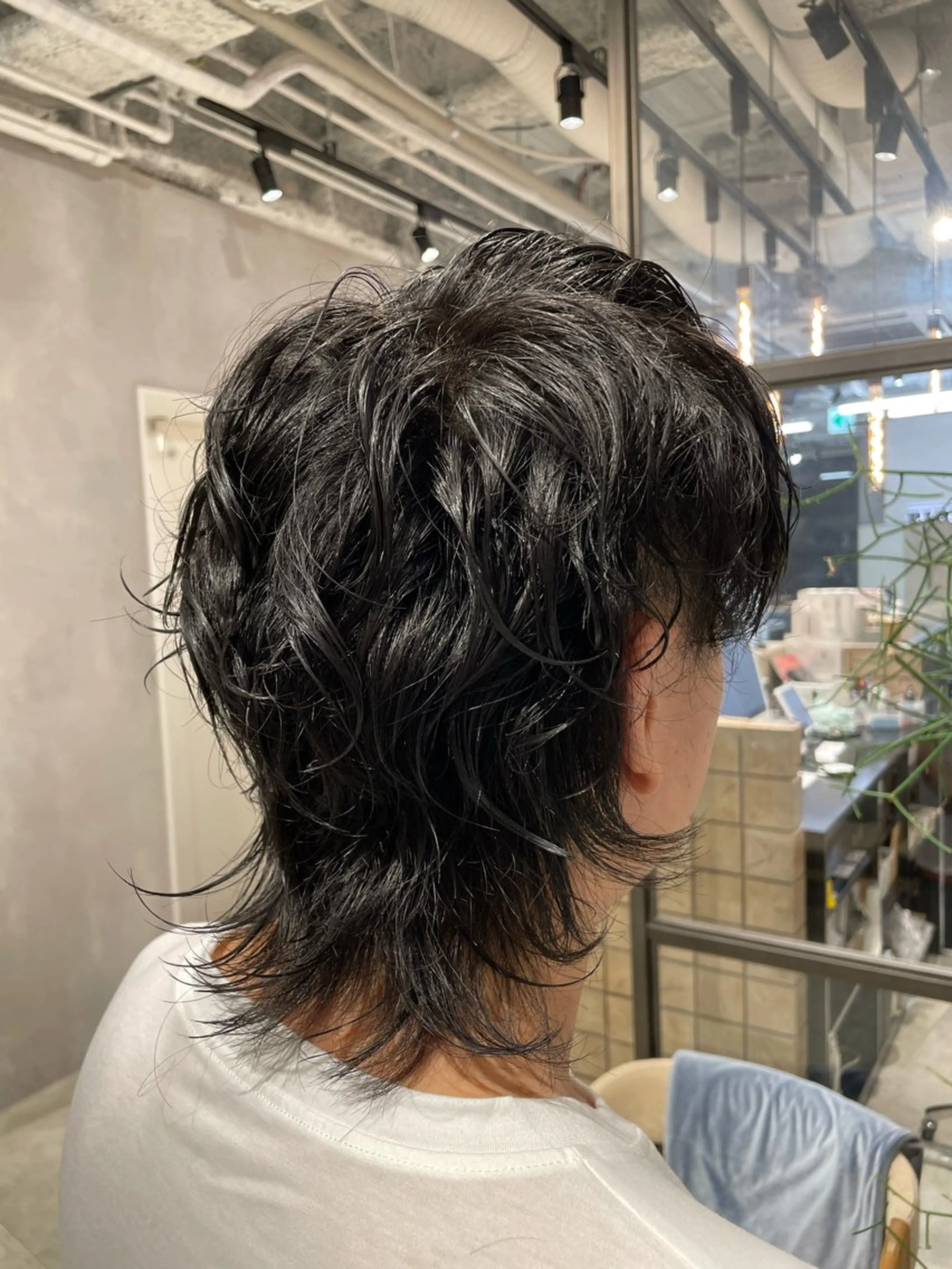 パーマ メンズ メンズパーマ メンズウルフカット ウルフカット カット パーマ 透明感カラー✨艶髪 制作🌱山根あゆみのヘアスタイル