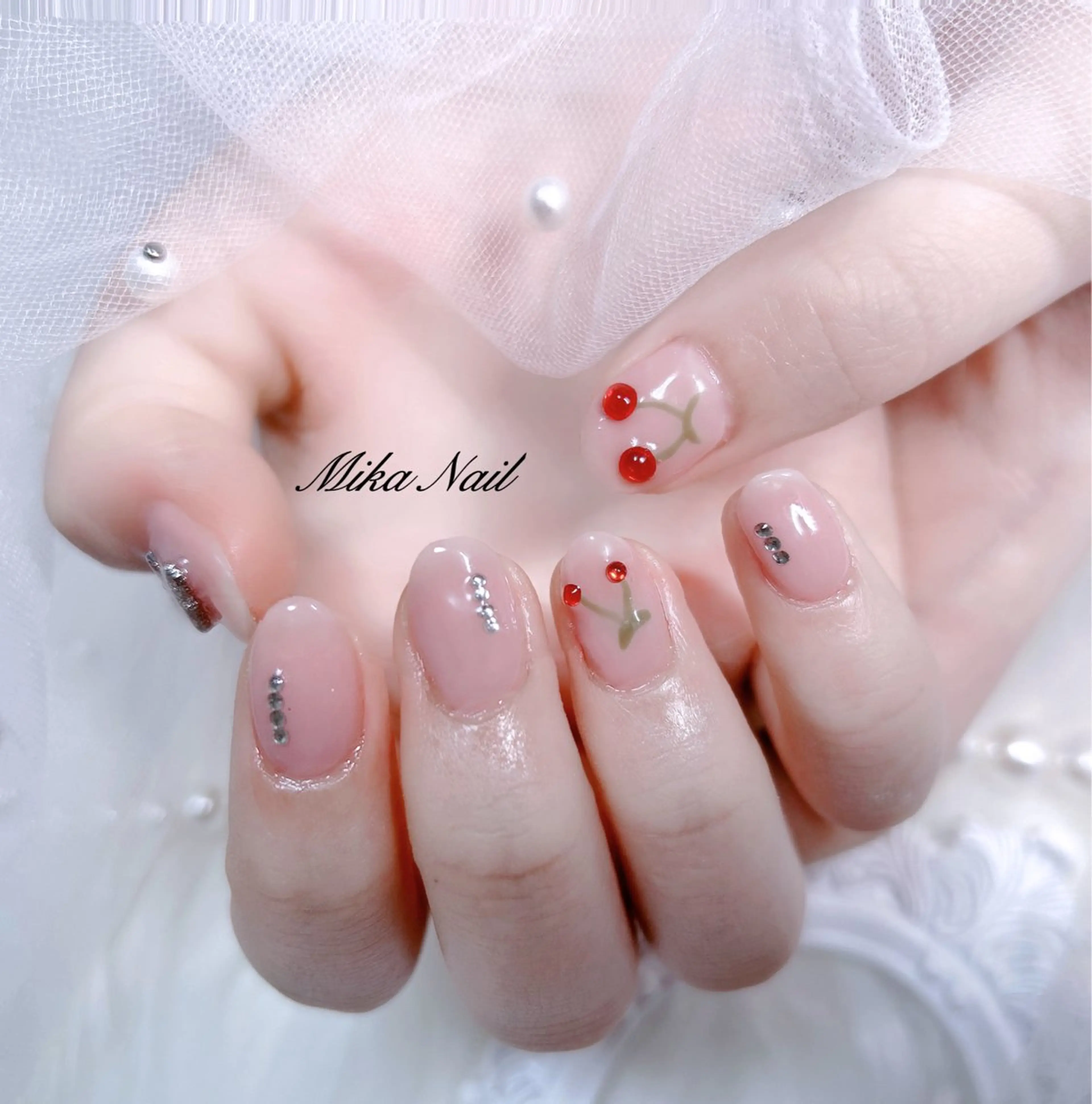 ネイル ワンカラーネイル ピンク Mika Nailのネイルデザイン