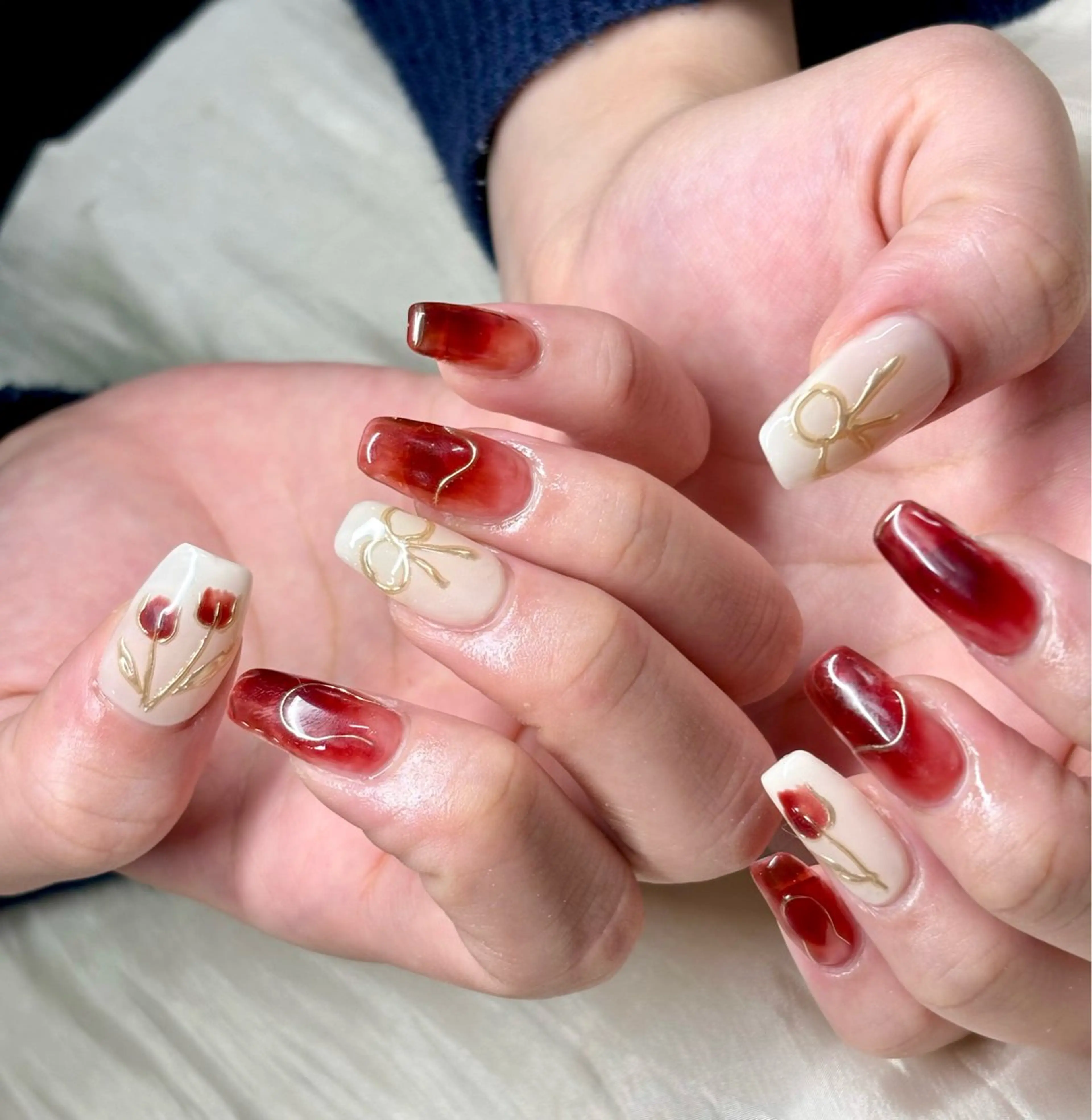 ネイル ニュアンスネイル ハンドネイル ハンドケア ETE LUNA NAILのネイルデザイン