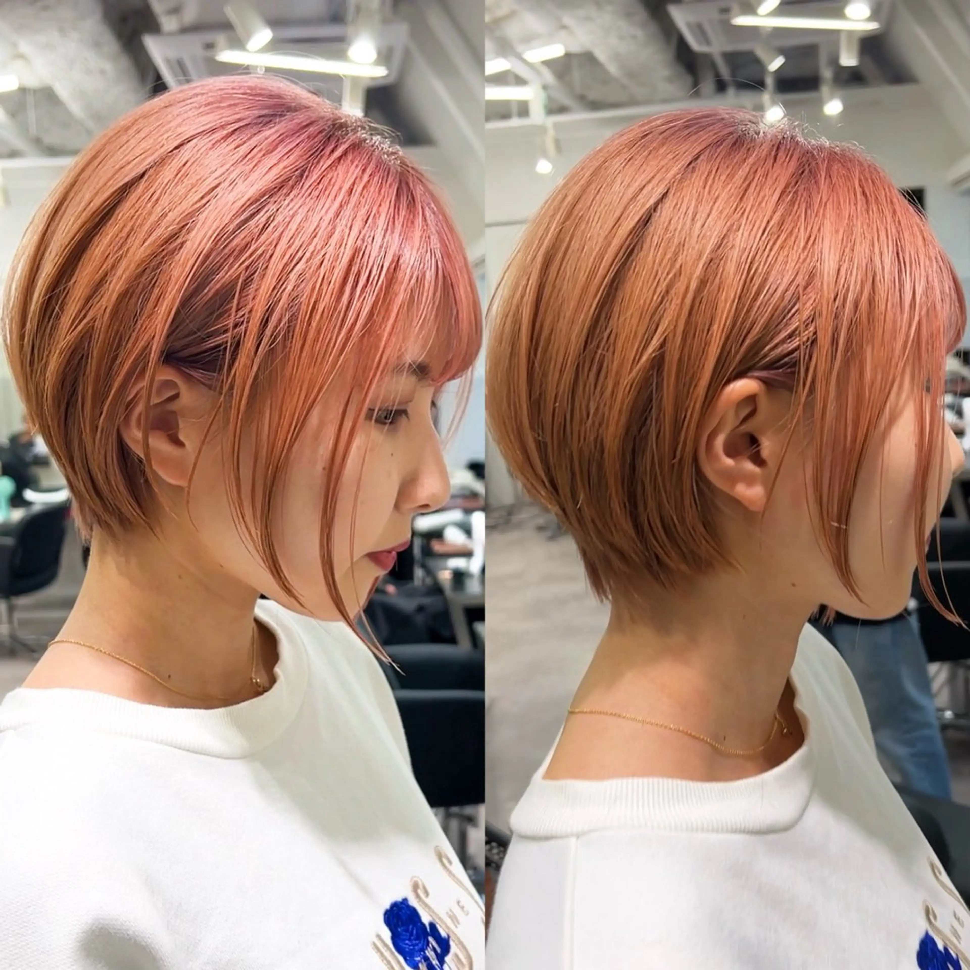 ショート カラー ダブルカラー ショートヘア ヘアカラー 💕韓国レイヤー× 髪質改善 宮内諒のヘアスタイル