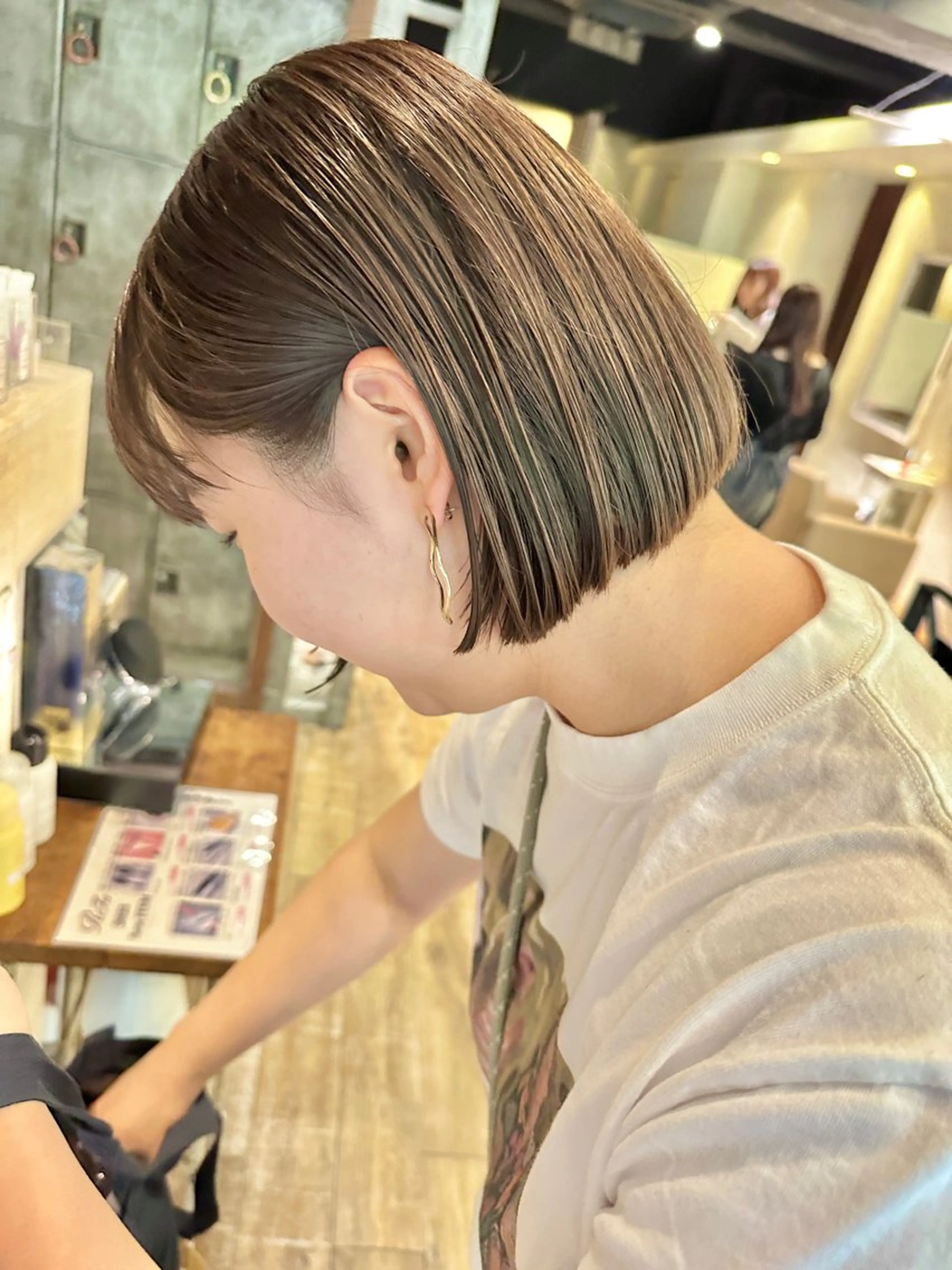 ショート ショート ボブ 梅田 木戸健人のヘアスタイル