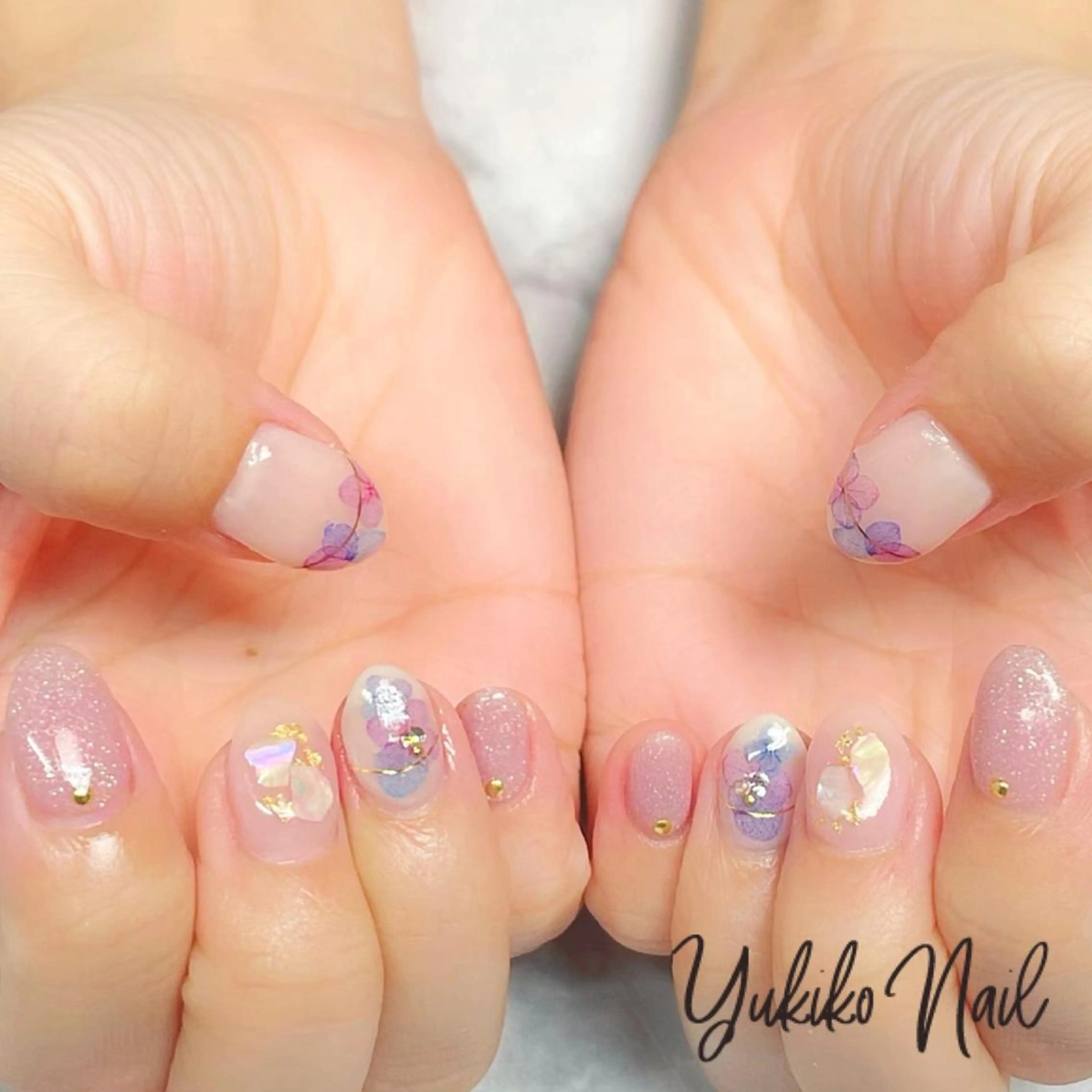 ネイル ピンク ブライダルネイル ユキコ ネイルのネイルデザイン