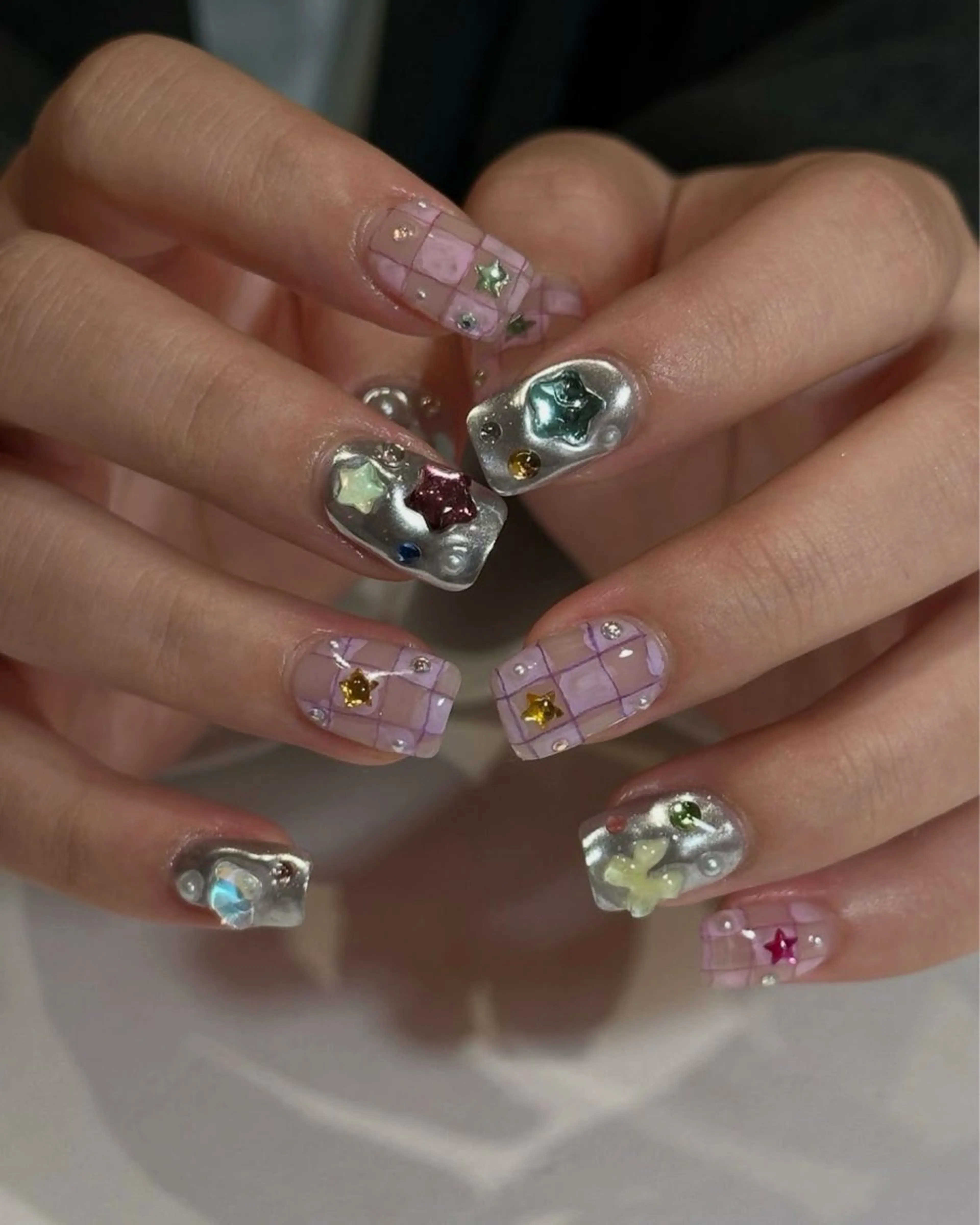 ネイル ハンドネイル ハイトーン/レイヤー nail 百咲💌のヘアスタイル