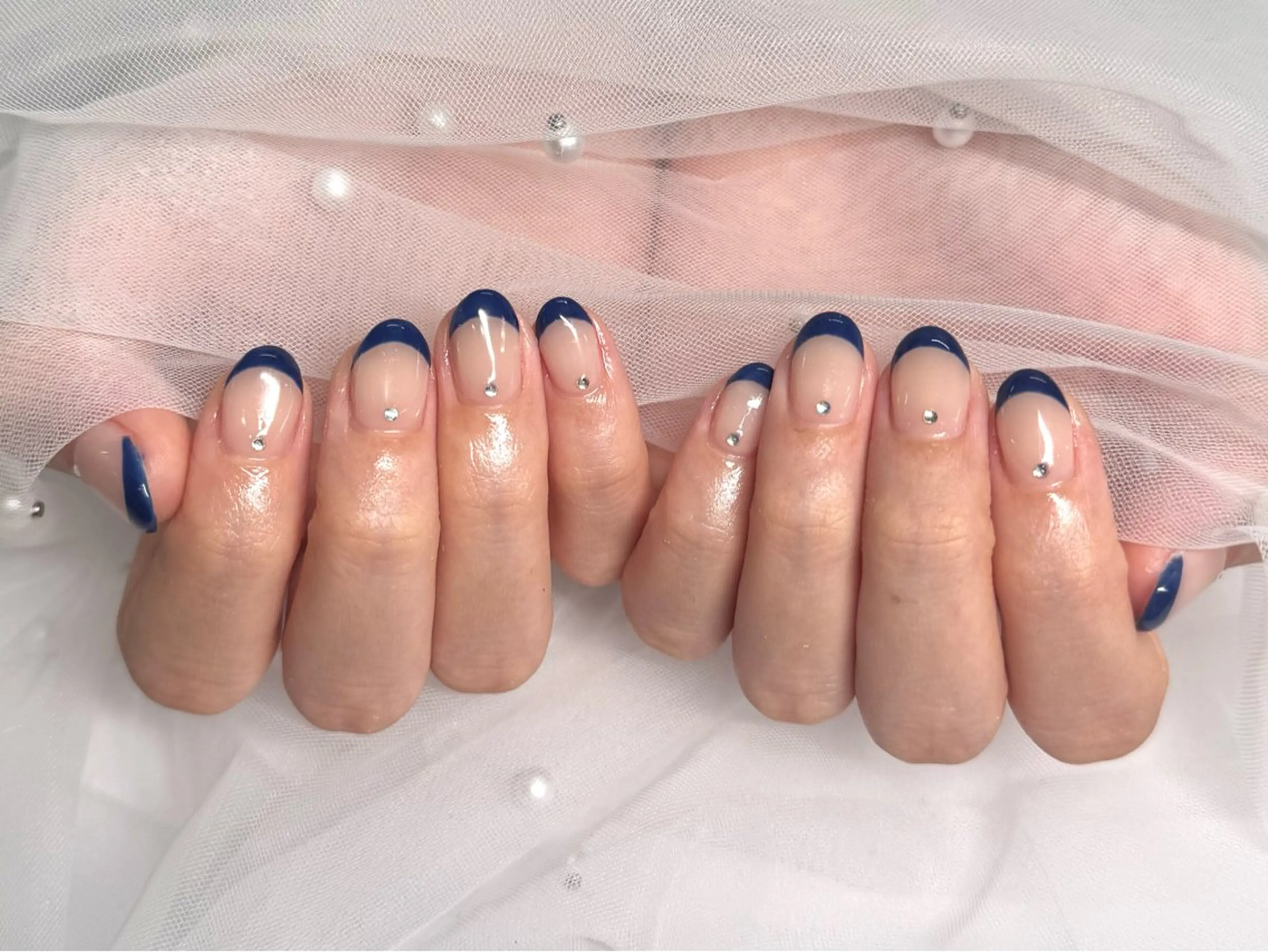 ネイル フレンチネイル ショートネイル ハンドネイル 🫧Rio🫧ネイル /渋谷🫧ワンホンのネイルデザイン