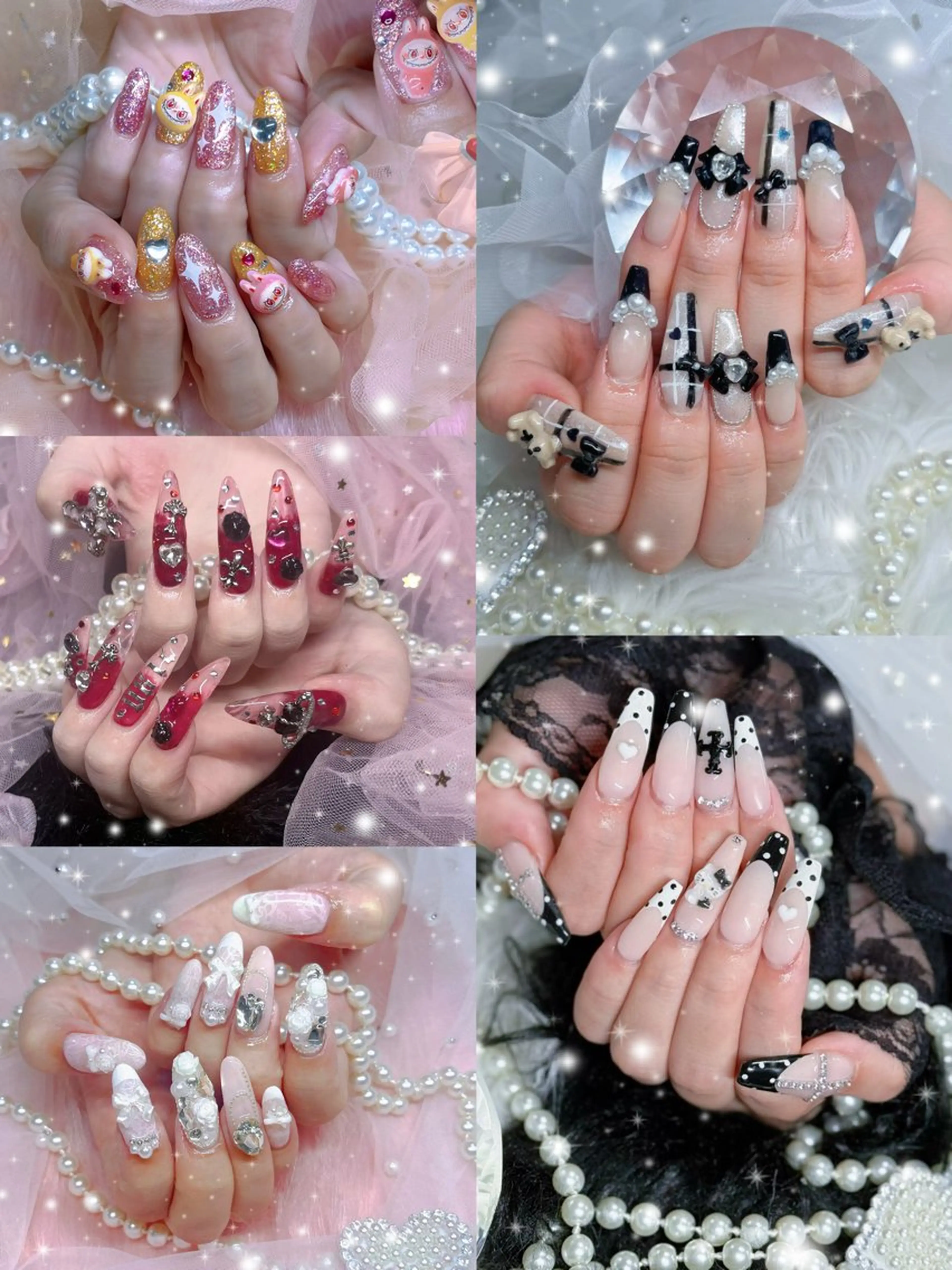 ネイル パーツ全部¥110 サロンミミのネイルデザイン