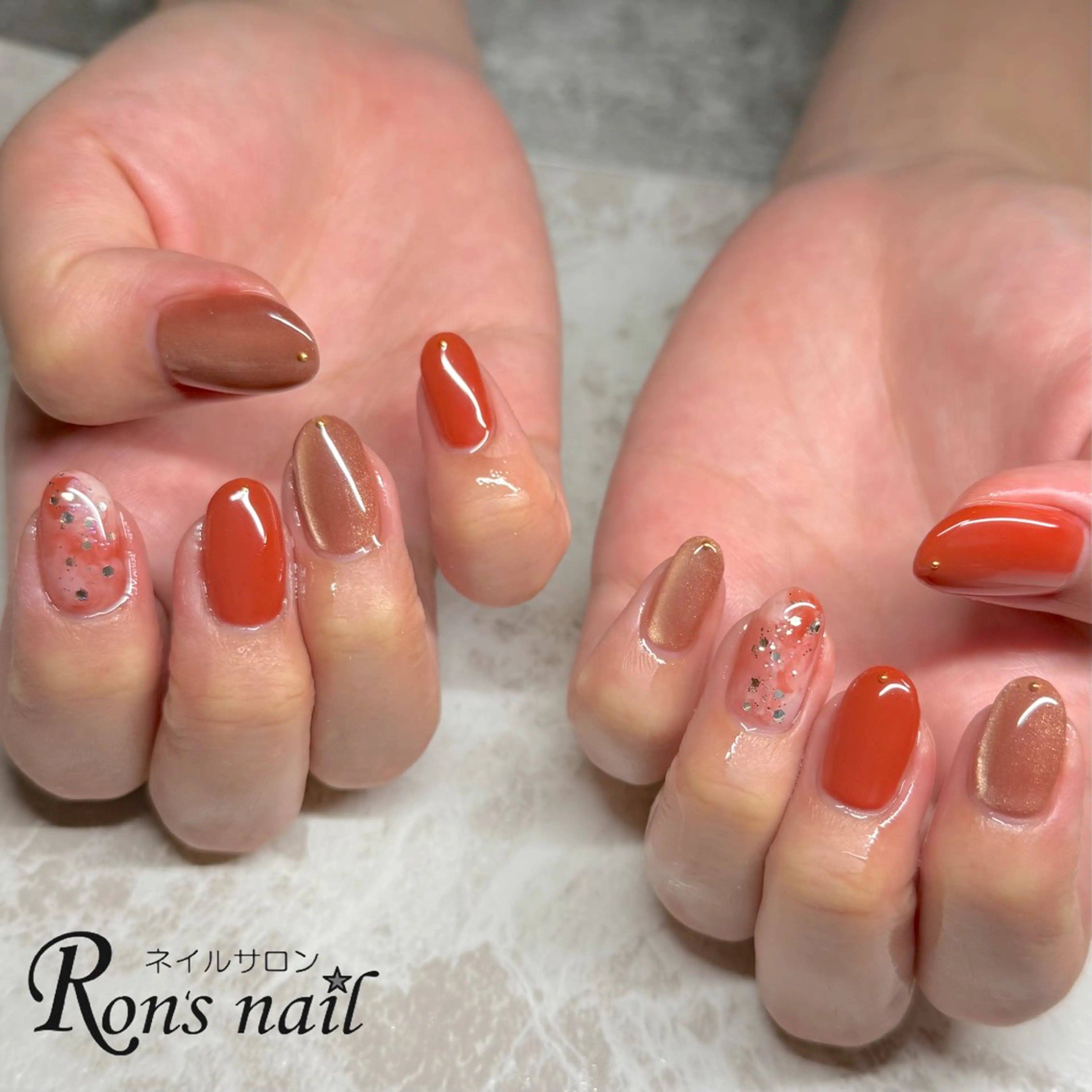 ネイル Ron's nail 笹岡のネイルデザイン