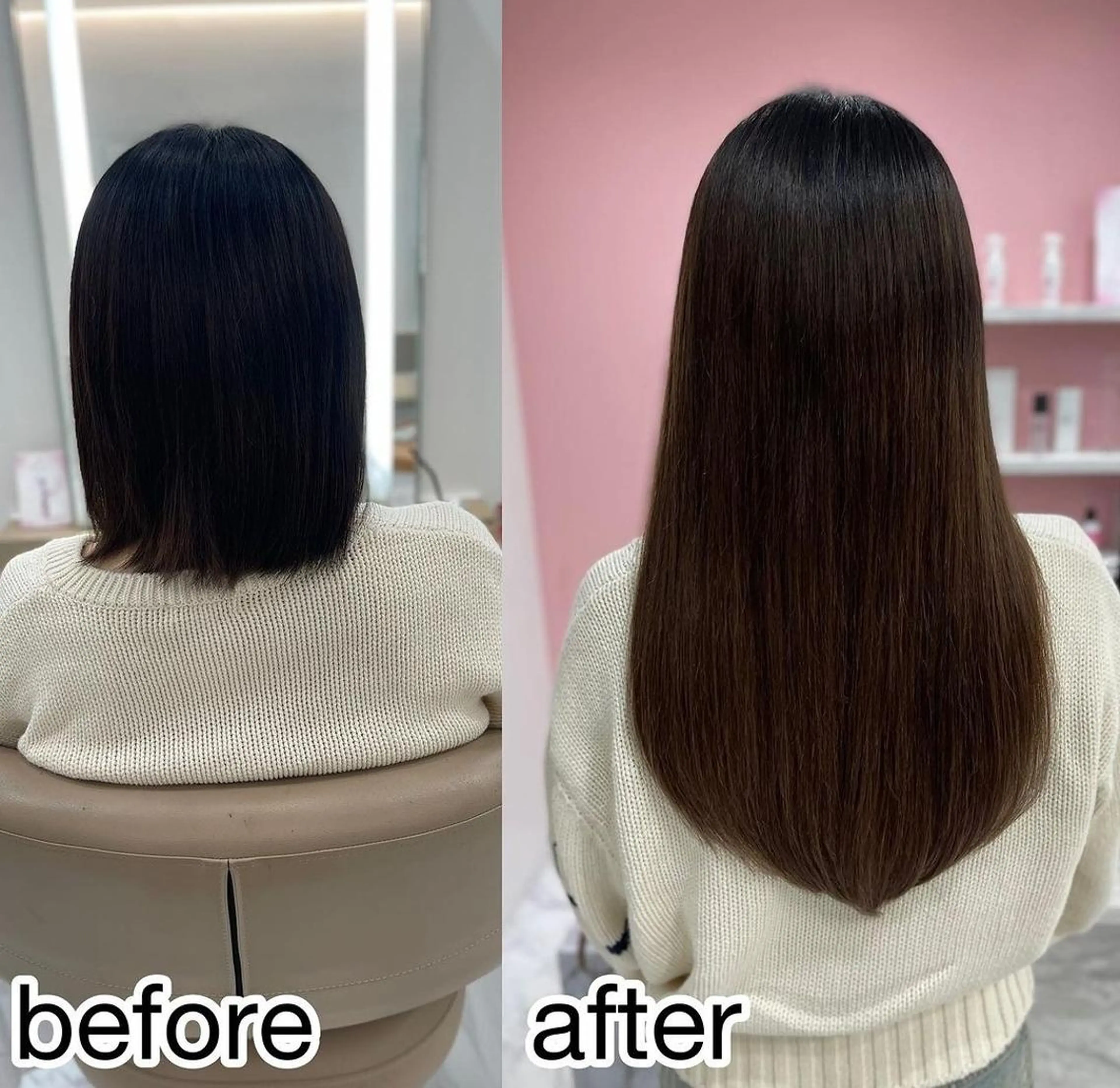 カラー セミロング 桃屋 桃屋のヘアスタイル