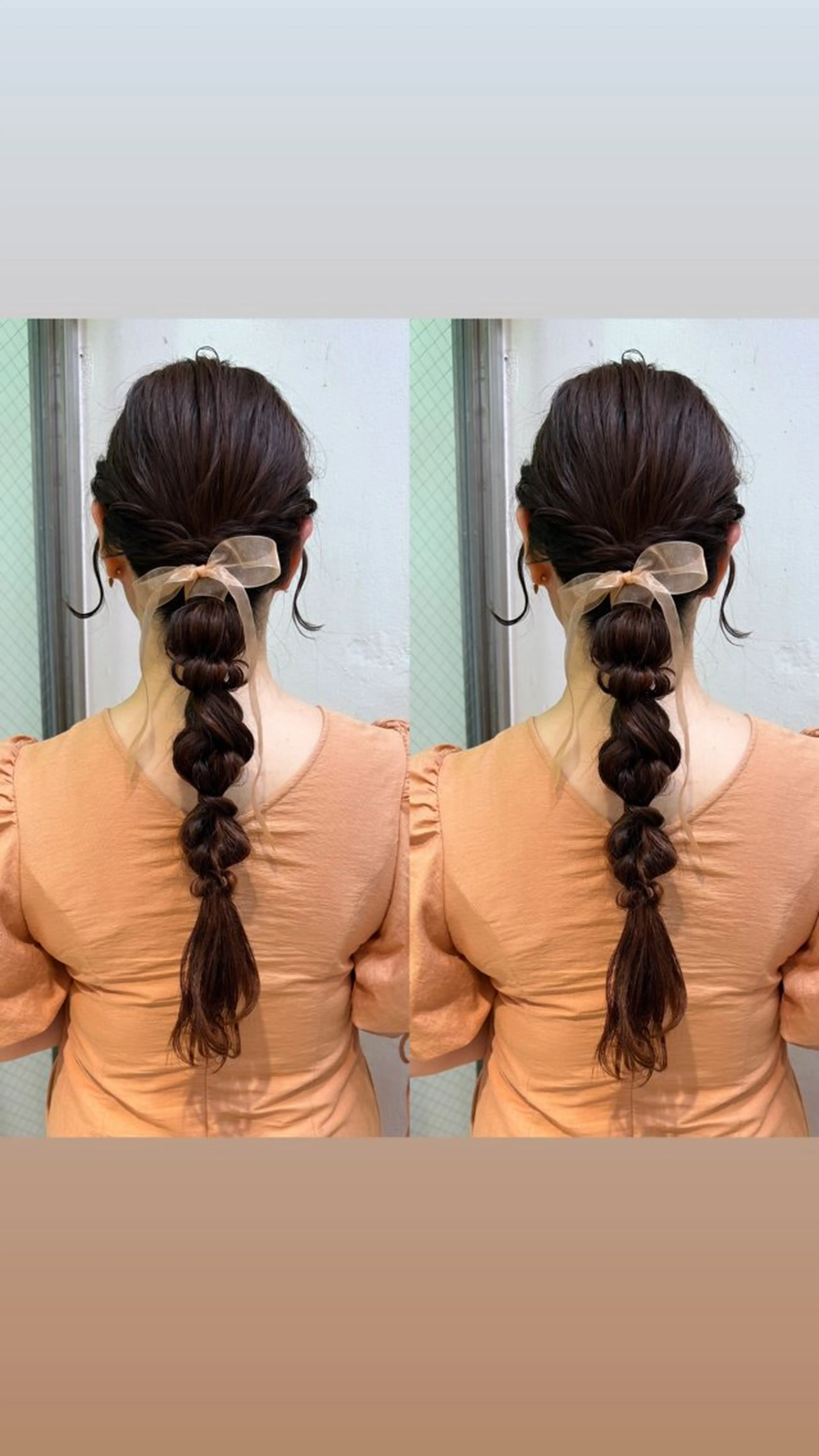 ロング ヘアアレンジ 結婚式・ブライダル 似合わせカット ヘアセット 暖色カラー/ ストレート/くるみのヘアスタイル