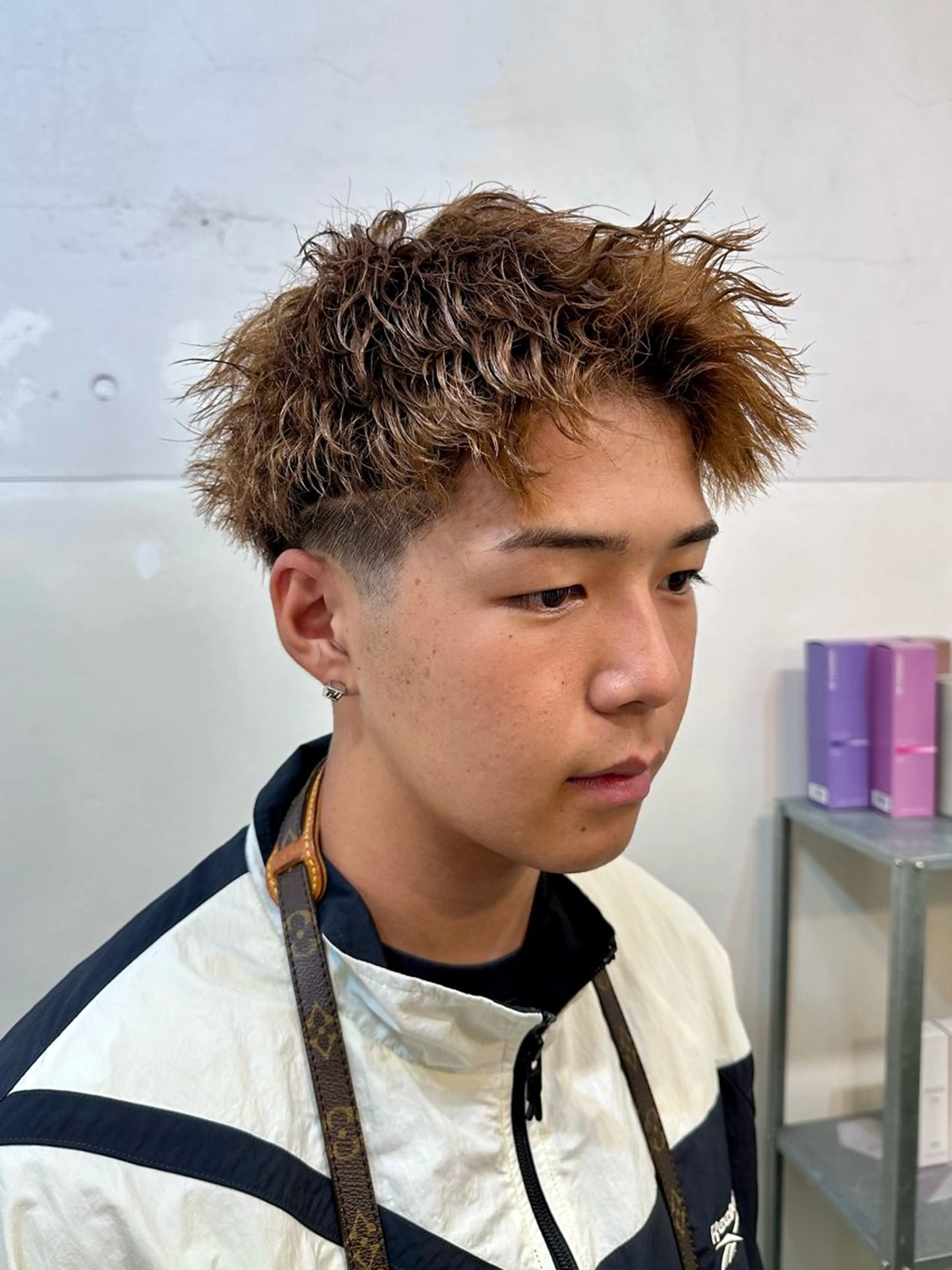 ショート パーマ メンズ 横浜/メンズ特化/ Farbe/田中颯斗のヘアスタイル