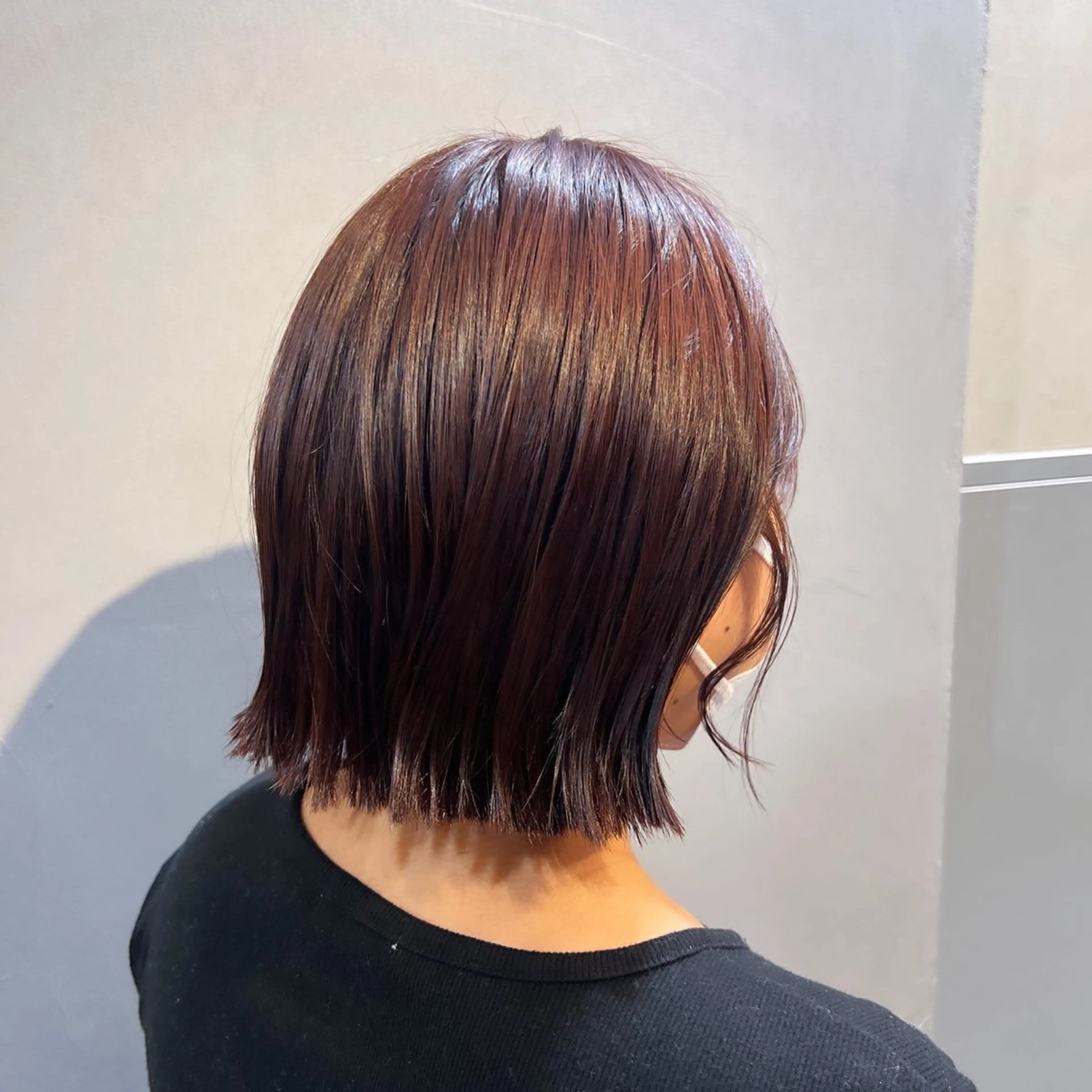 ショート カラー ブラウンカラー ピンクカラー ピンクブラウン ボブ 神戸ボブ✂️ ioe三宮/田 伸佳のヘアスタイル