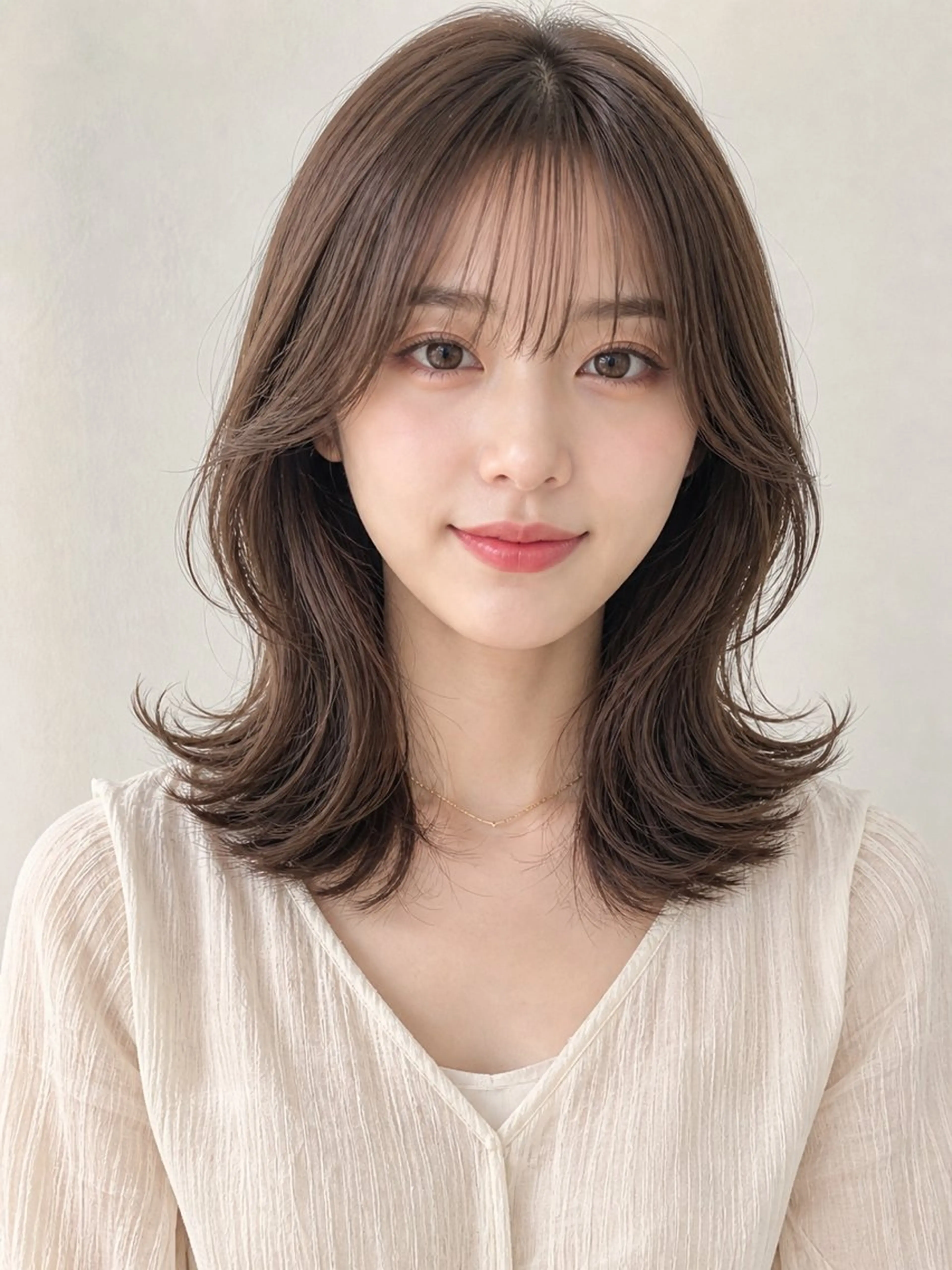 ミディアム カット ヘアカラー 艶カラー /顔周り◎ 小川泰輝🫧のヘアスタイル