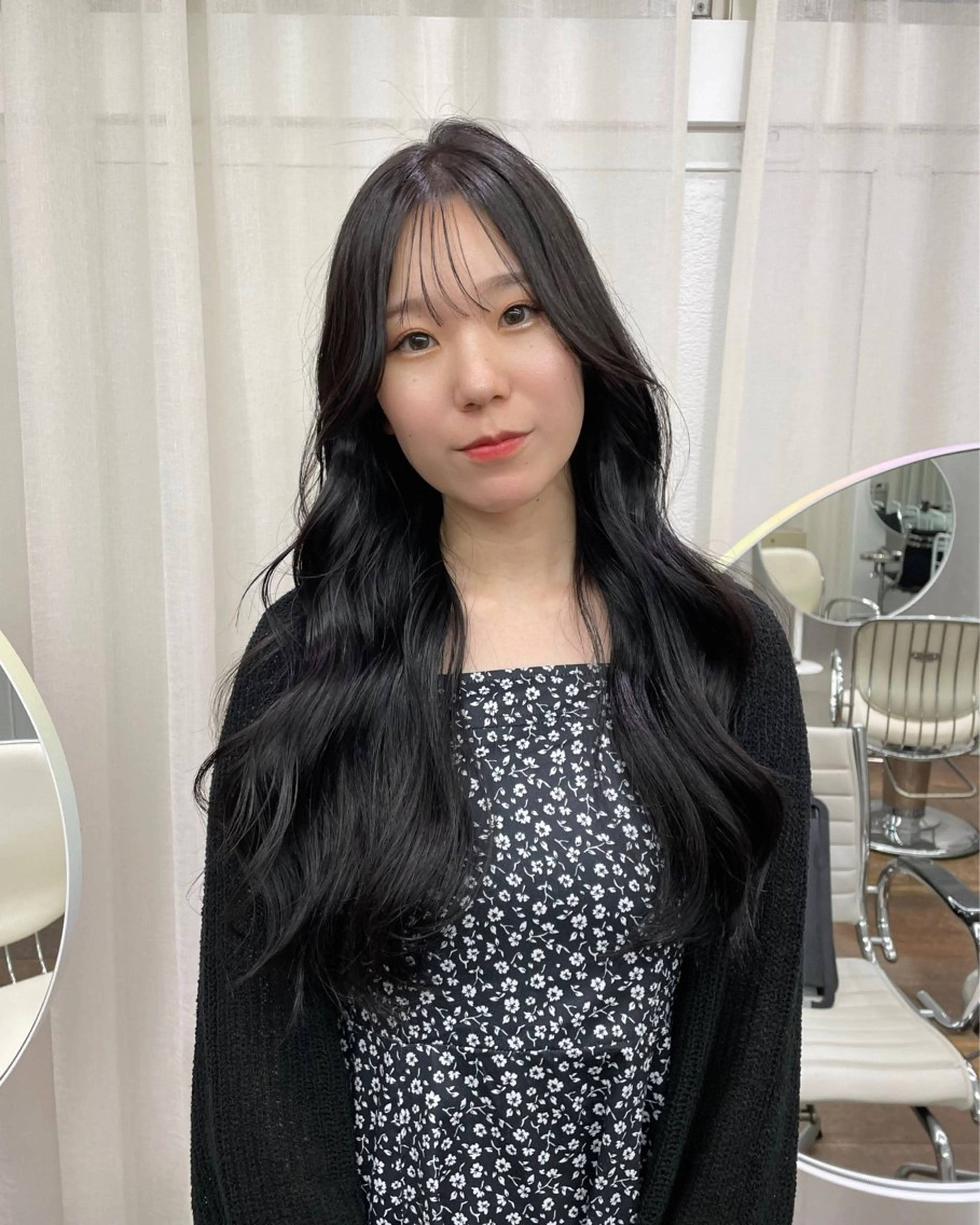 ロング カラー トリートメント カット ヘアカラー トリートメント レイヤーカット🎀 kanaのヘアスタイル