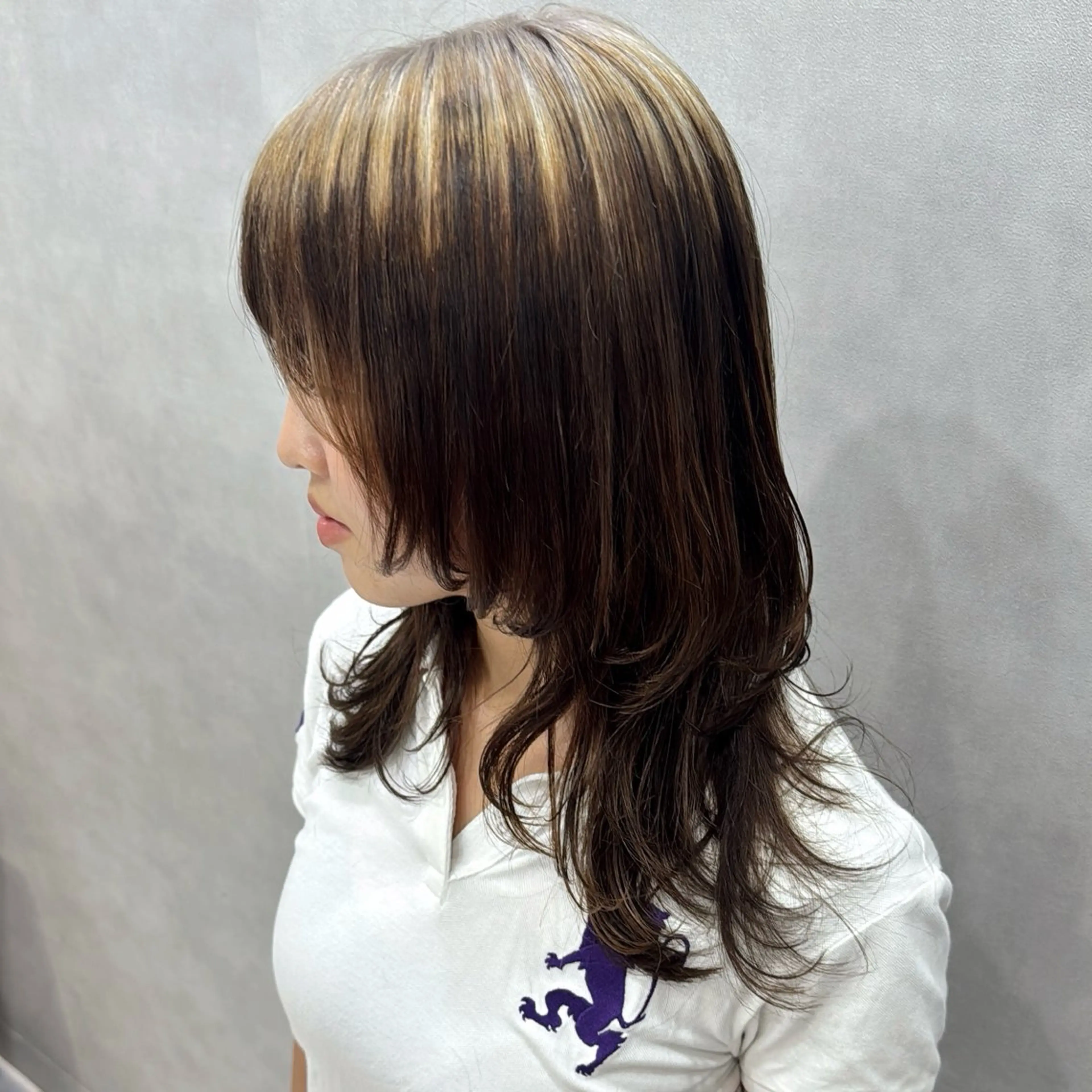 セミロング カラー 暖色カラー/ブリーチ 🎀オビツメイ🎀のヘアスタイル