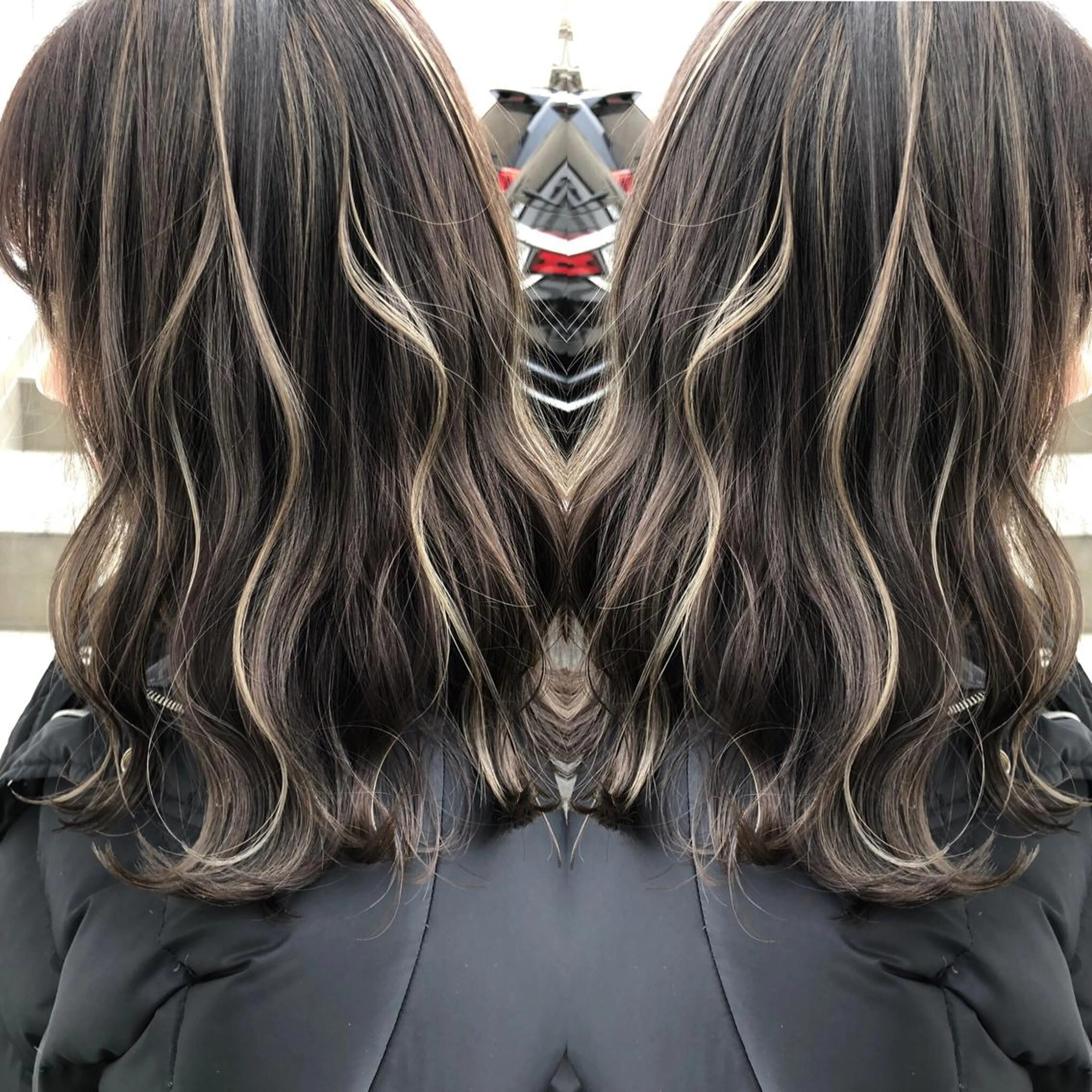 ミディアム ヘアカラー 具志 正太のヘアスタイル