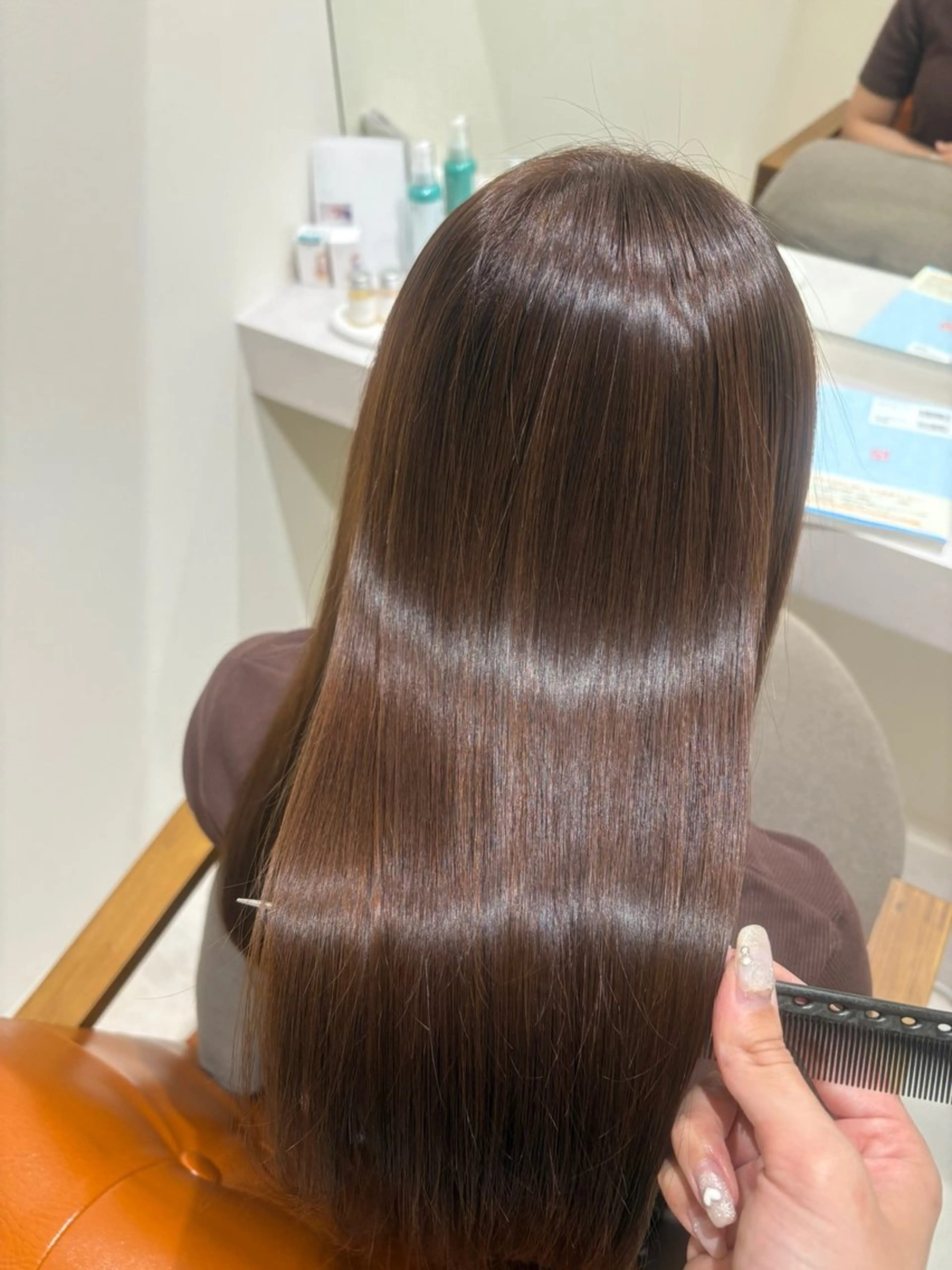 ロング カット 縮毛矯正 トリートメント レイヤー/髪質改善 /YUのヘアスタイル