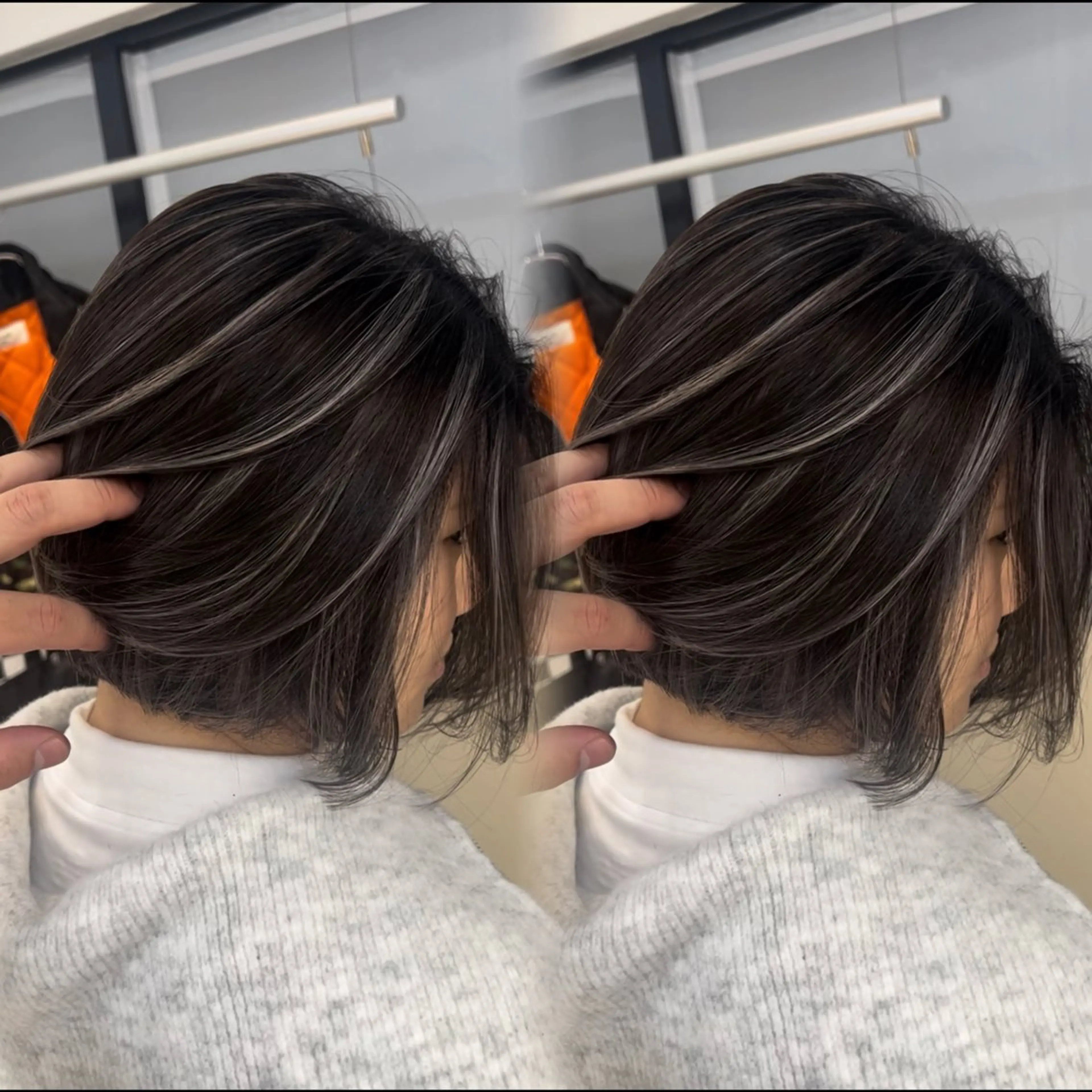 ミディアム カラー ハイライトカラー ハイライト カット ヘアカラー トリートメント 表参道/ハイライト バレイヤージュのヘアスタイル