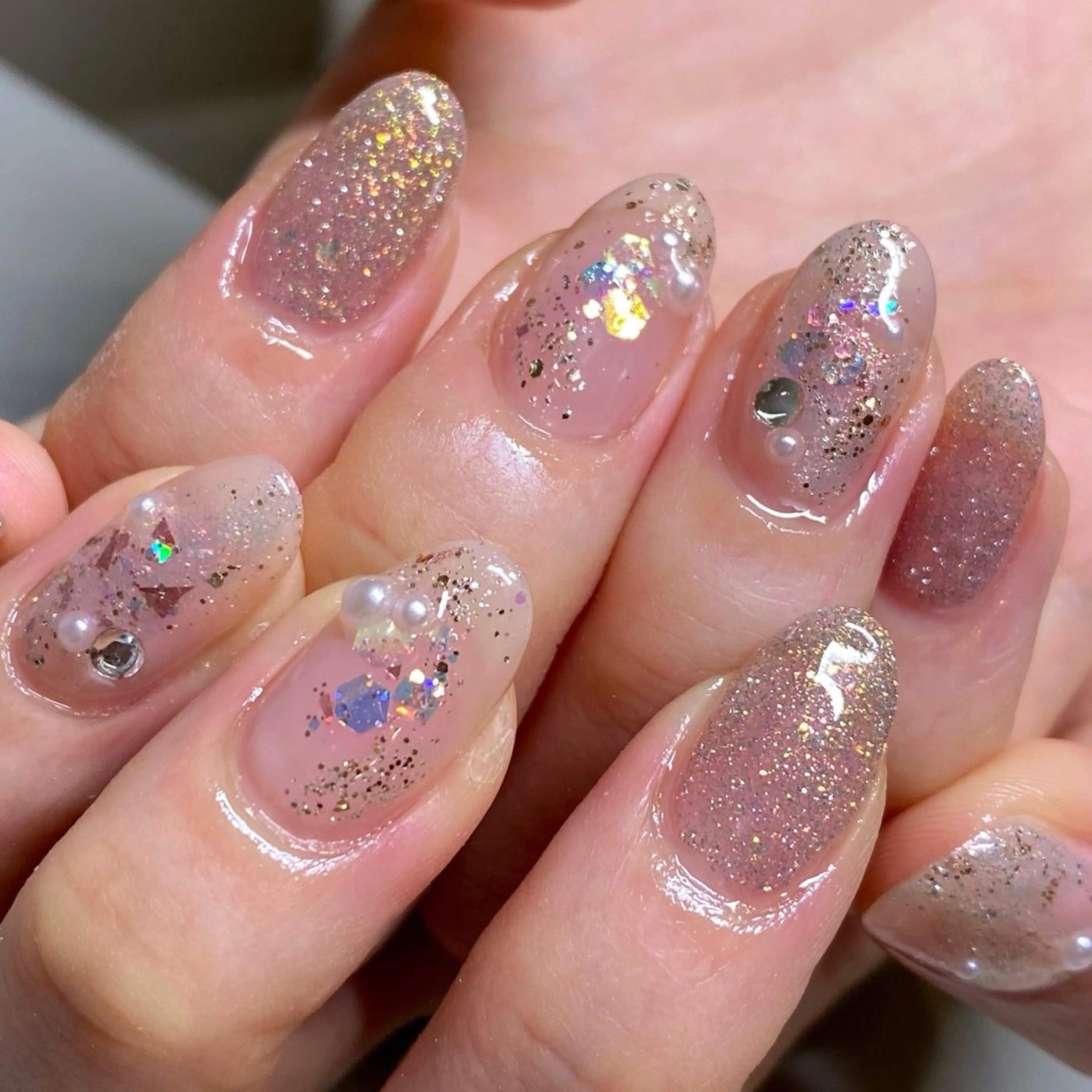 ネイル フラッシュネイル ニュアンスネイル amuse ニュアンス/個性派のネイルデザイン