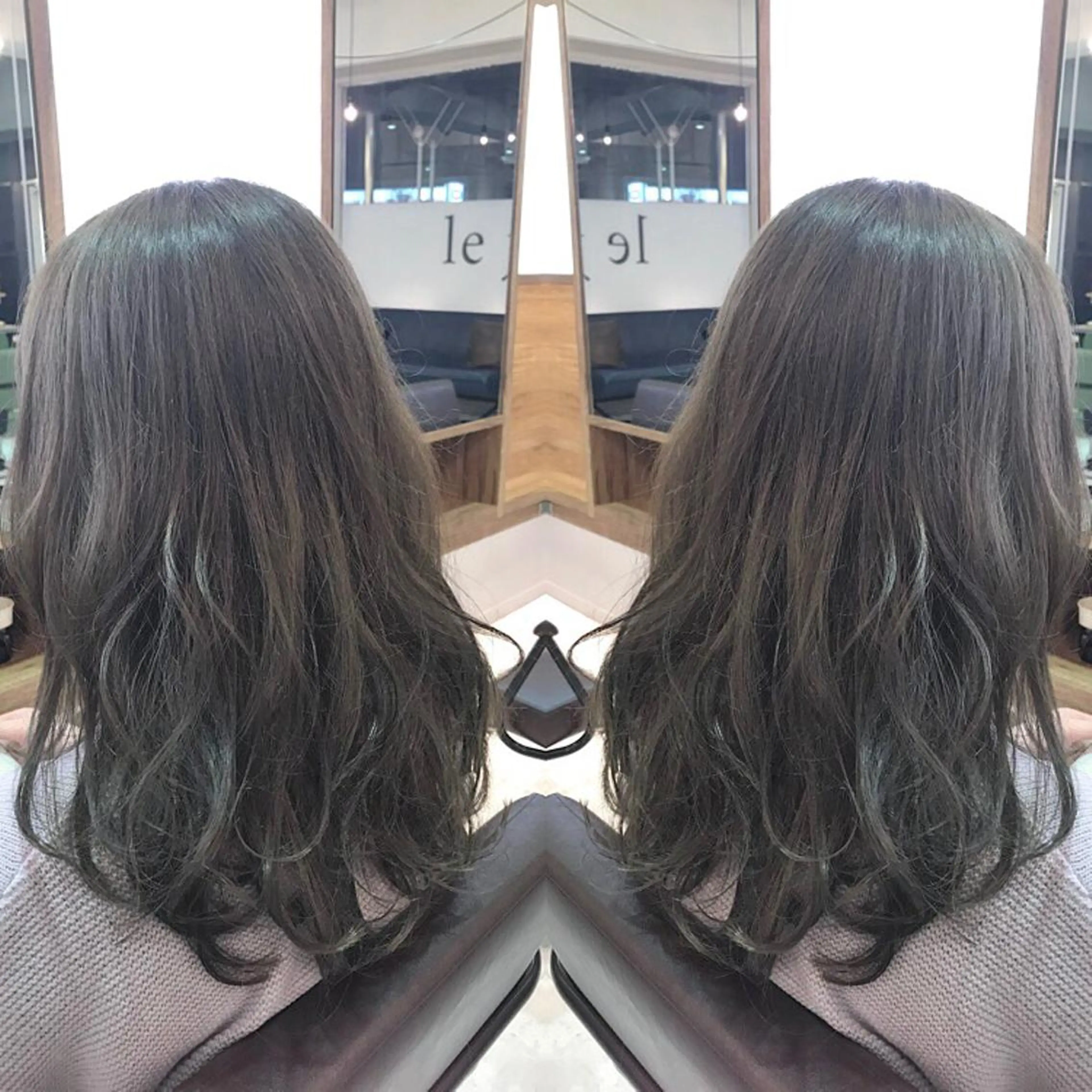 セミロング カラー ハイライトカラー イルミナカラー ハイライト 青木 茂樹⭐️ 透明感カラーのヘアスタイル