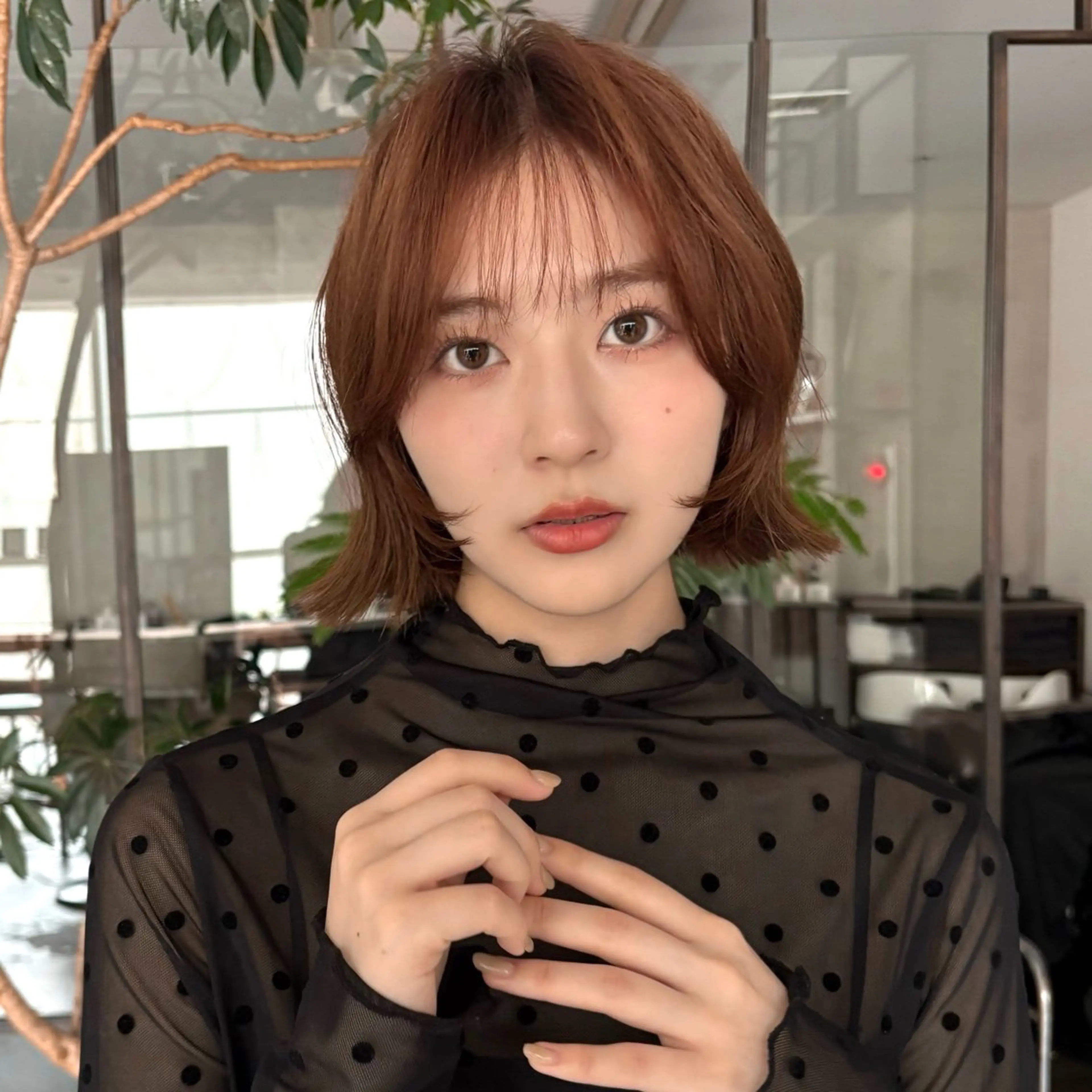 ミディアム カラー カット ヘアカラー トリートメント 銀座/髪質改善カラー /ボブ/本田 聖のヘアスタイル