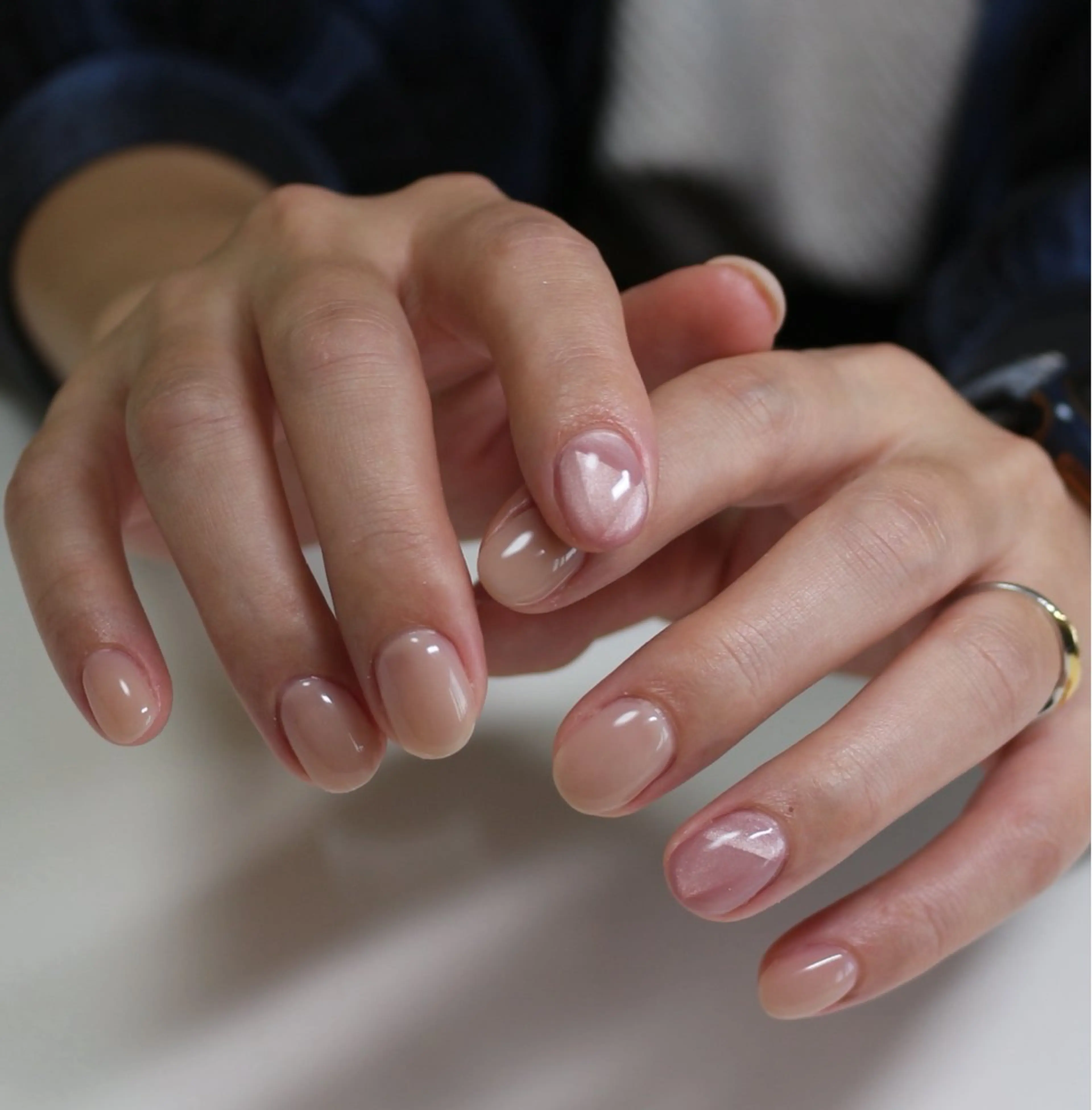 ネイル マグネットネイル オフィスネイル ピンク シンプルネイル ハンドネイル Baku Nailsのネイルデザイン