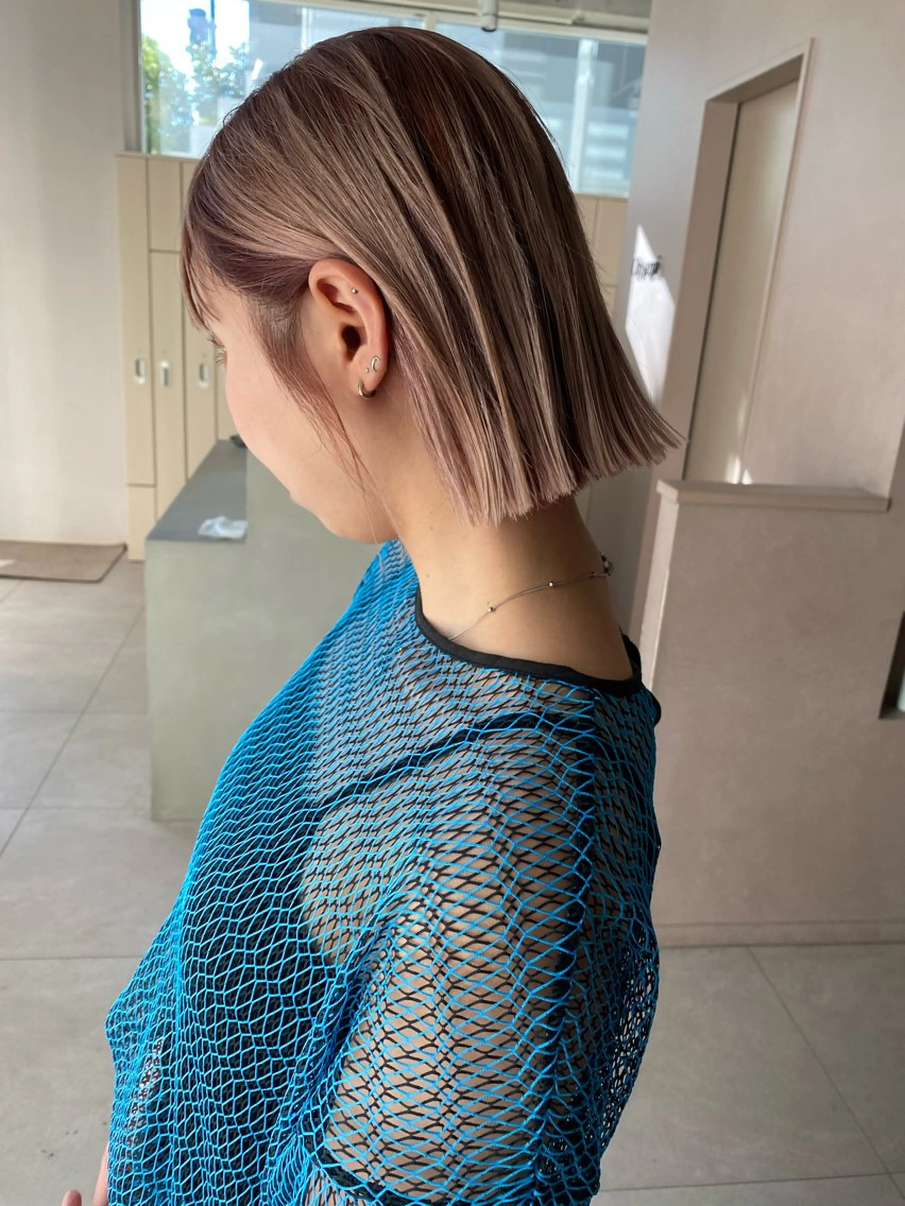 ショート 切りっぱなしボブ ボブ 栗原 瑞稀のヘアスタイル