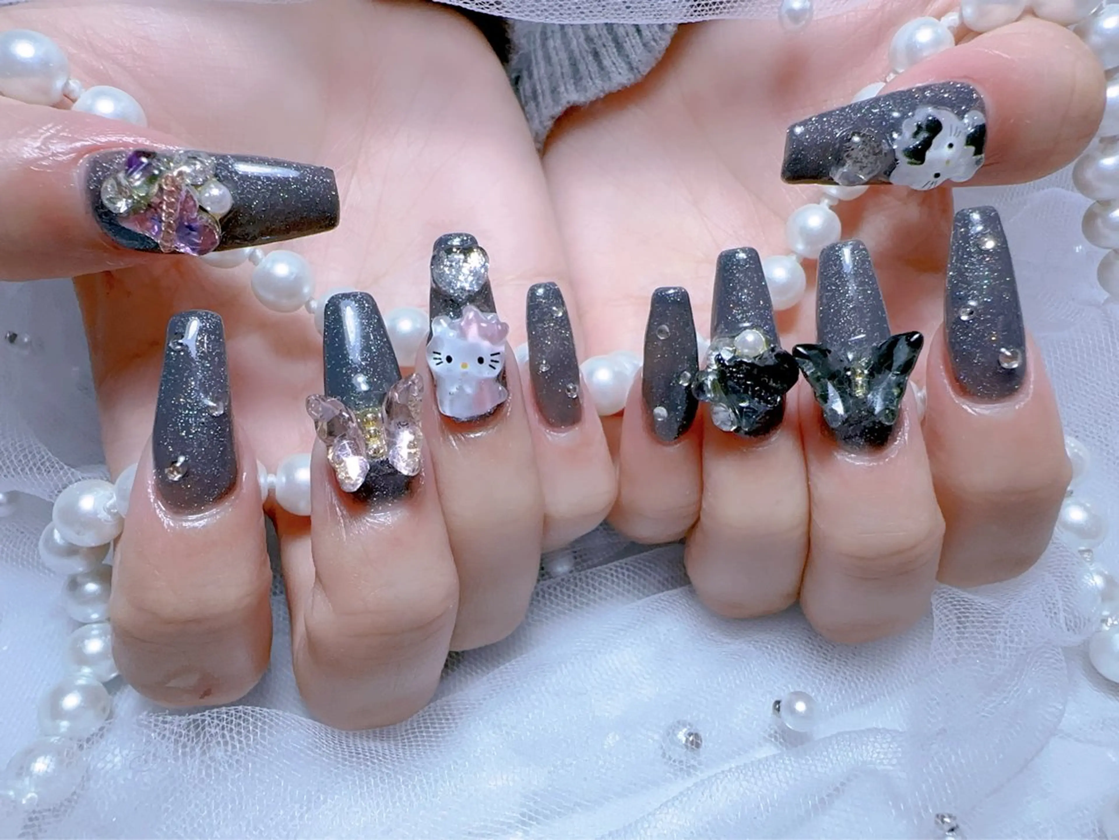 ネイル 長さ出し ネイルチップ ハンドネイル You&Me Miyuのネイルデザイン