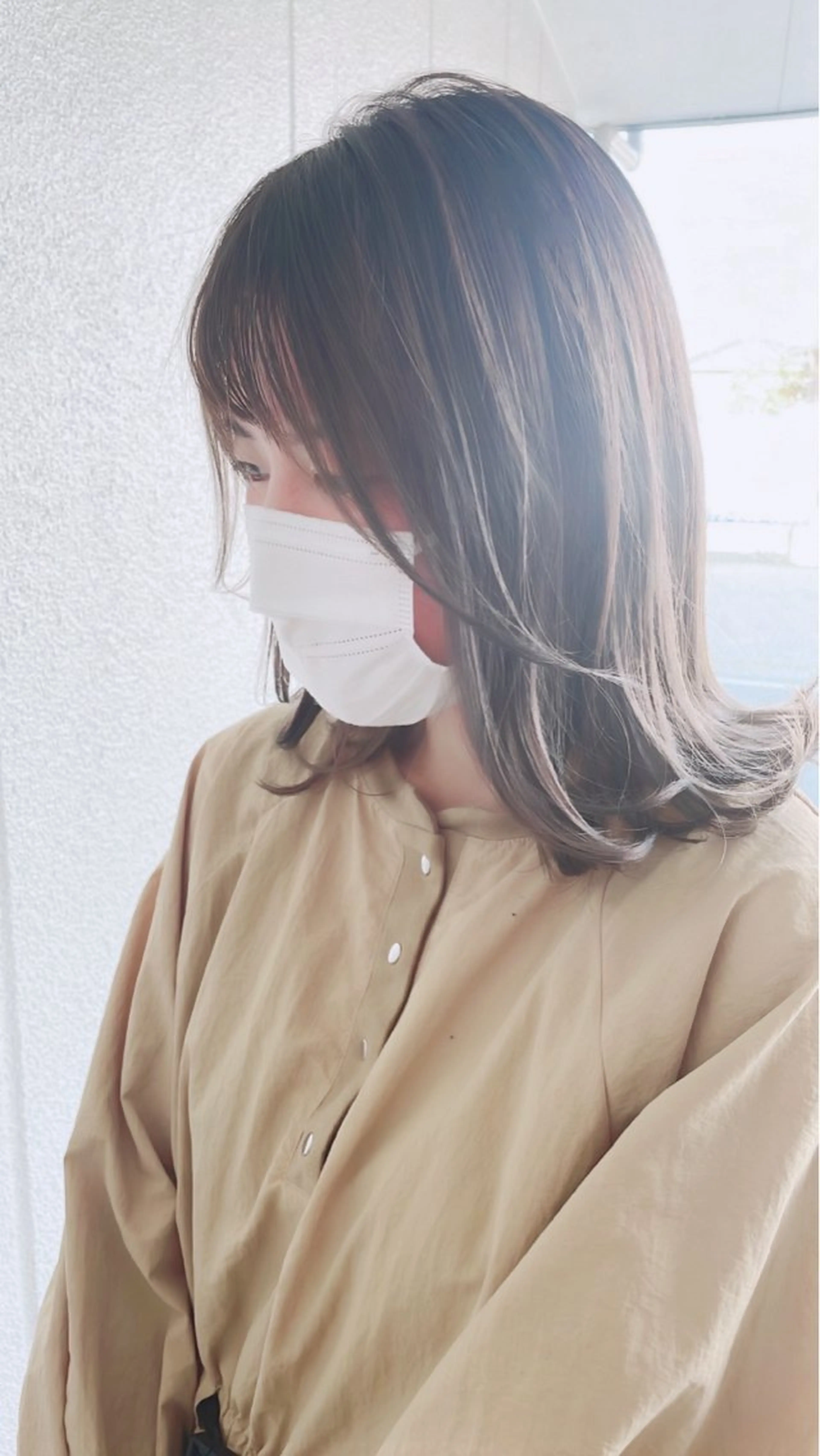 ミディアム カラー カット ヘアカラー トリートメント 髪質改善×潤艶カラー ⭐️岡田崇彰のヘアスタイル