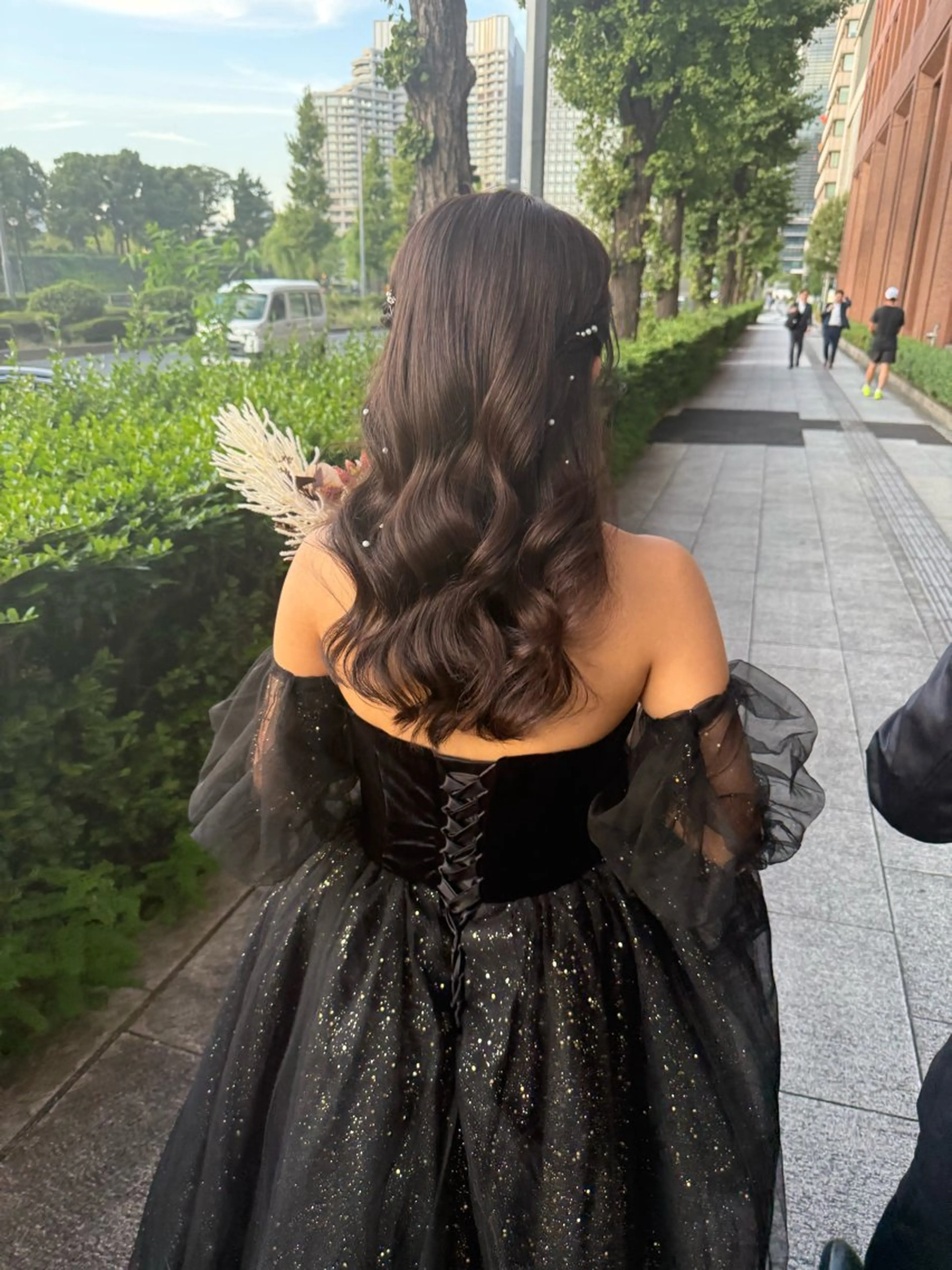 セミロング ヘアアレンジ ヘアセット 立川 奈那子のヘアスタイル