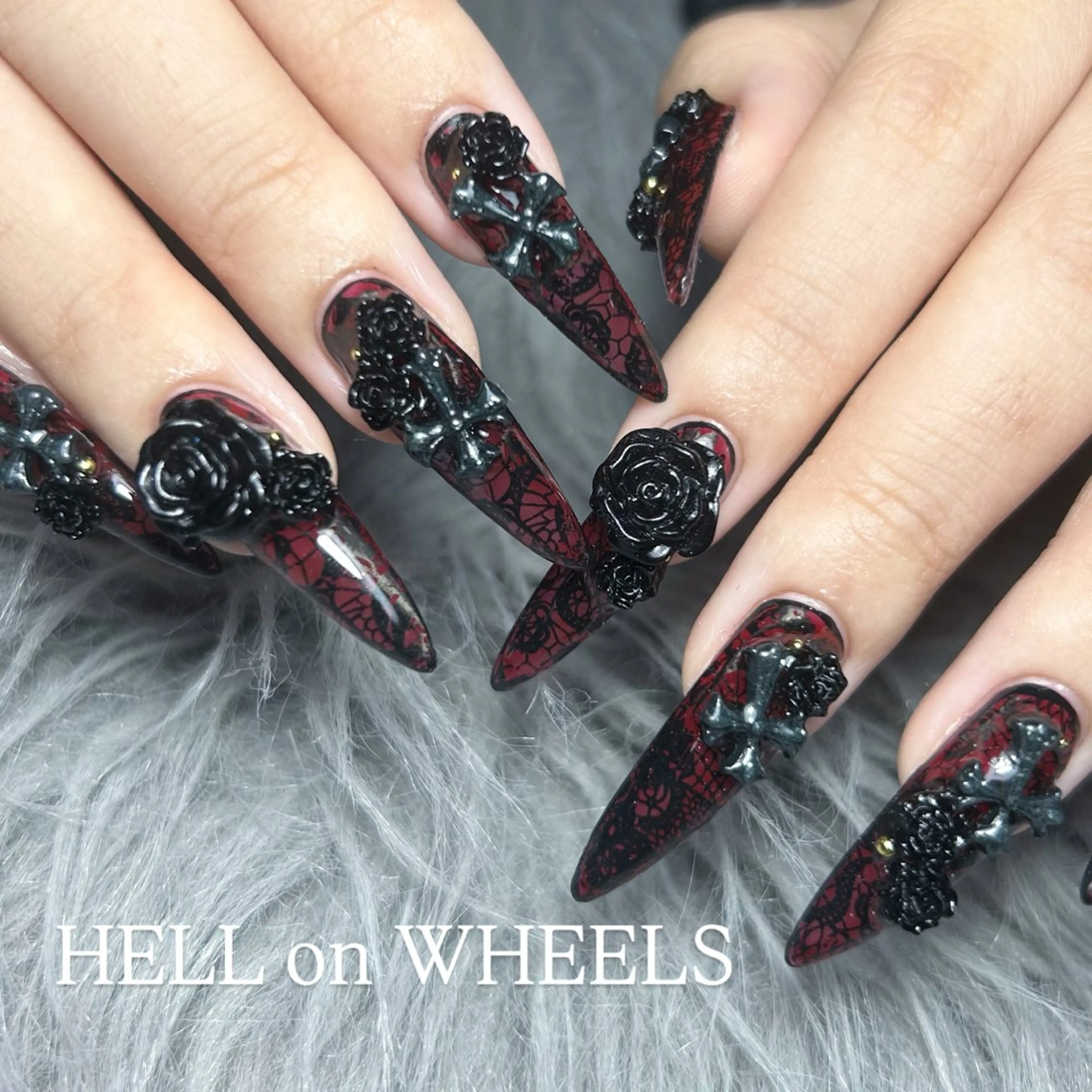 ネイル 成人式 ハンドネイル ⛓Miyu ⛓のネイルデザイン