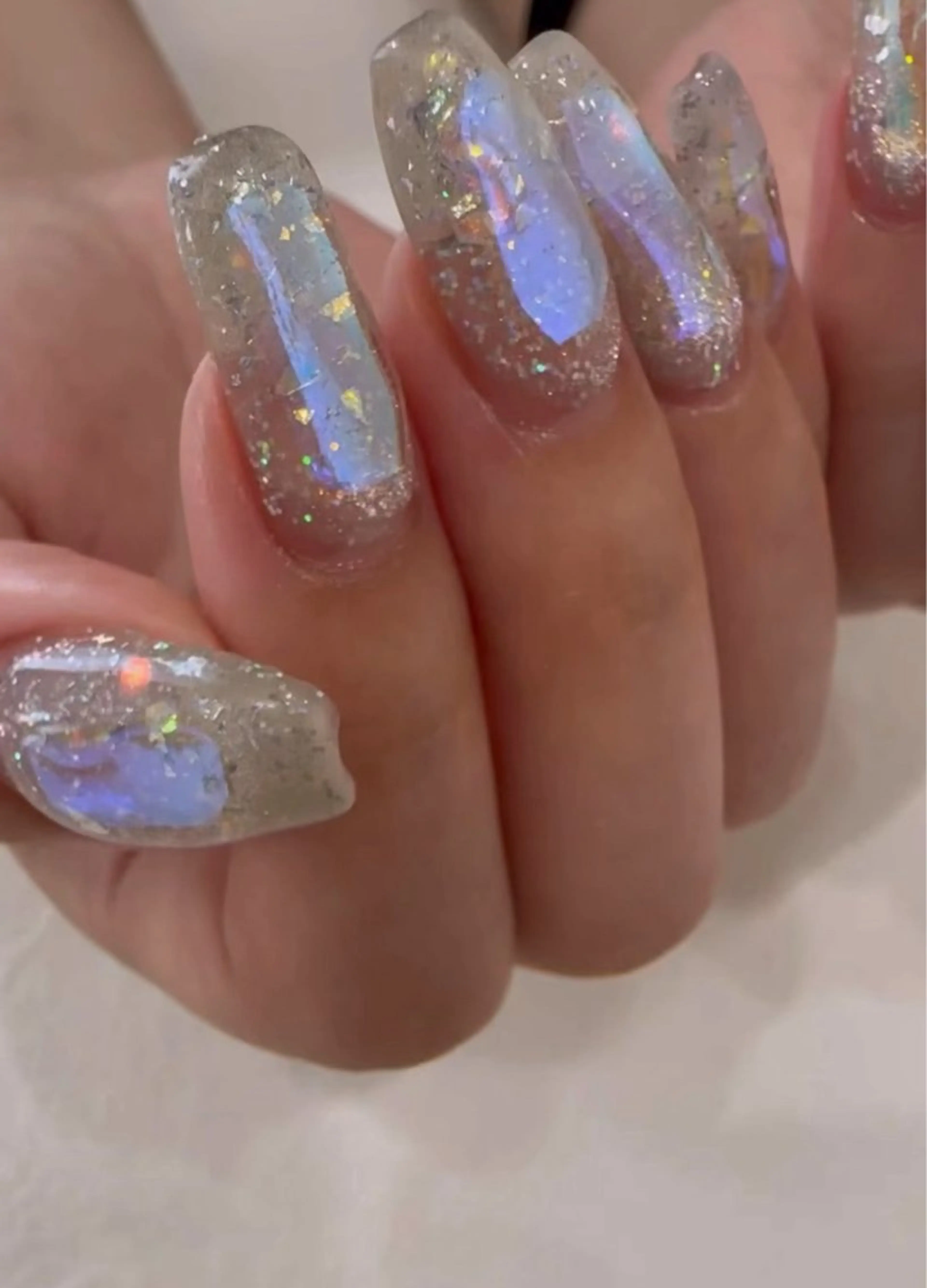 ネイル 氷ネイル・うるうるネイル private. nailsalonのネイルデザイン
