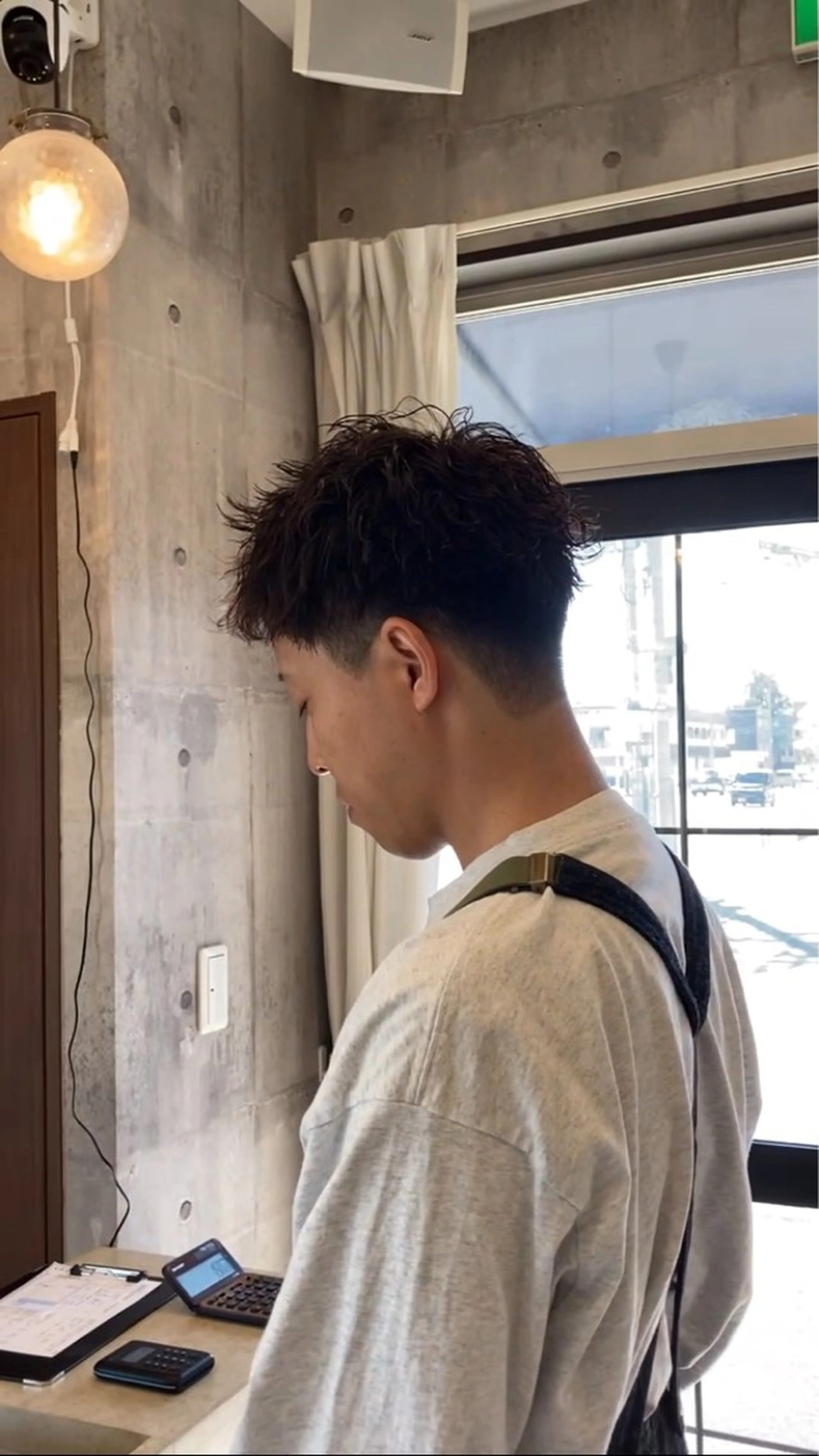 ショート パーマ メンズ カット パーマ ハマノ ミユのヘアスタイル