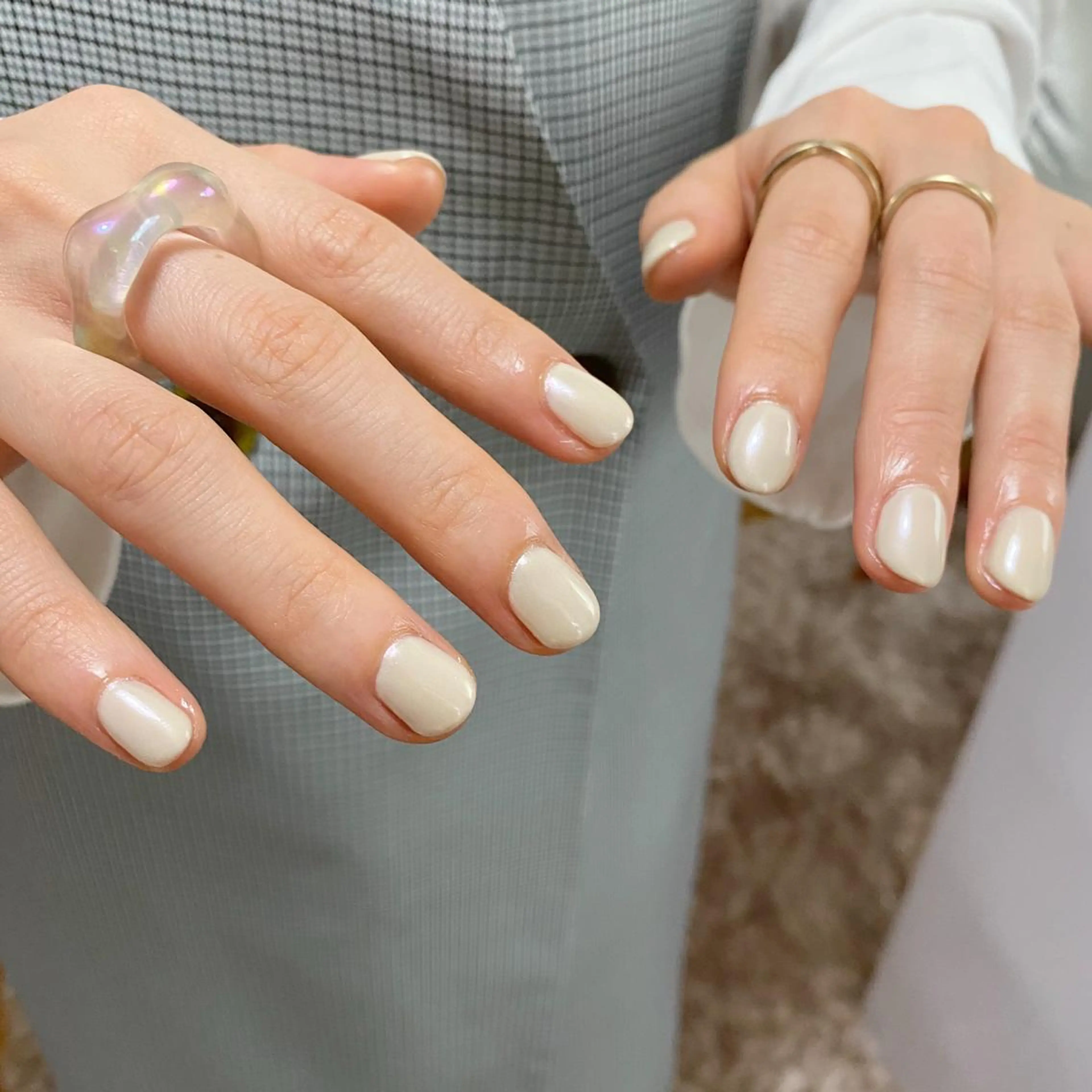 ネイル オーロラネイル ワンカラーネイル lcoco nailのネイルデザイン