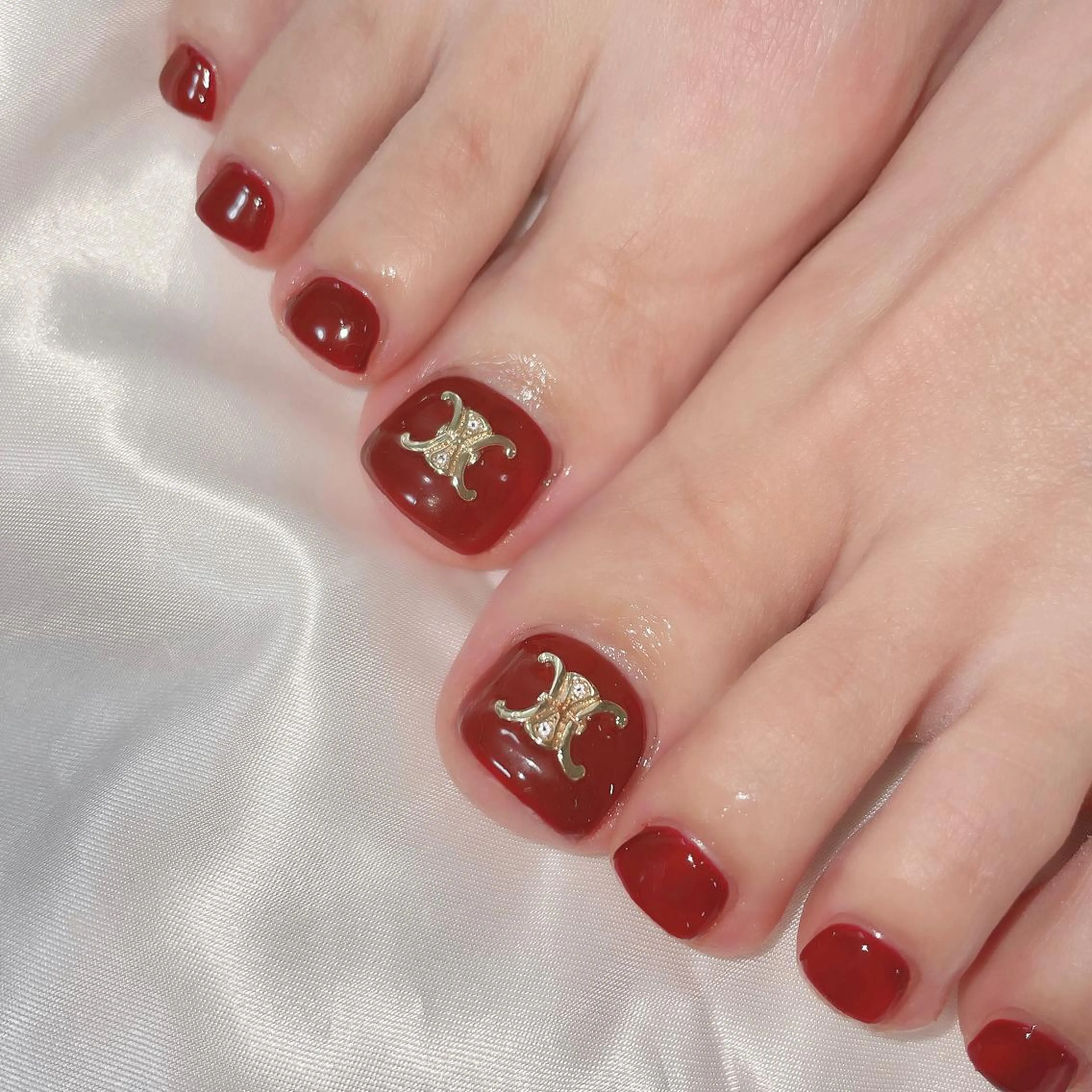 ネイル フラッシュネイル フットネイル フレンチネイル キラキラネイル 韓国ネイル merci nailのネイルデザイン