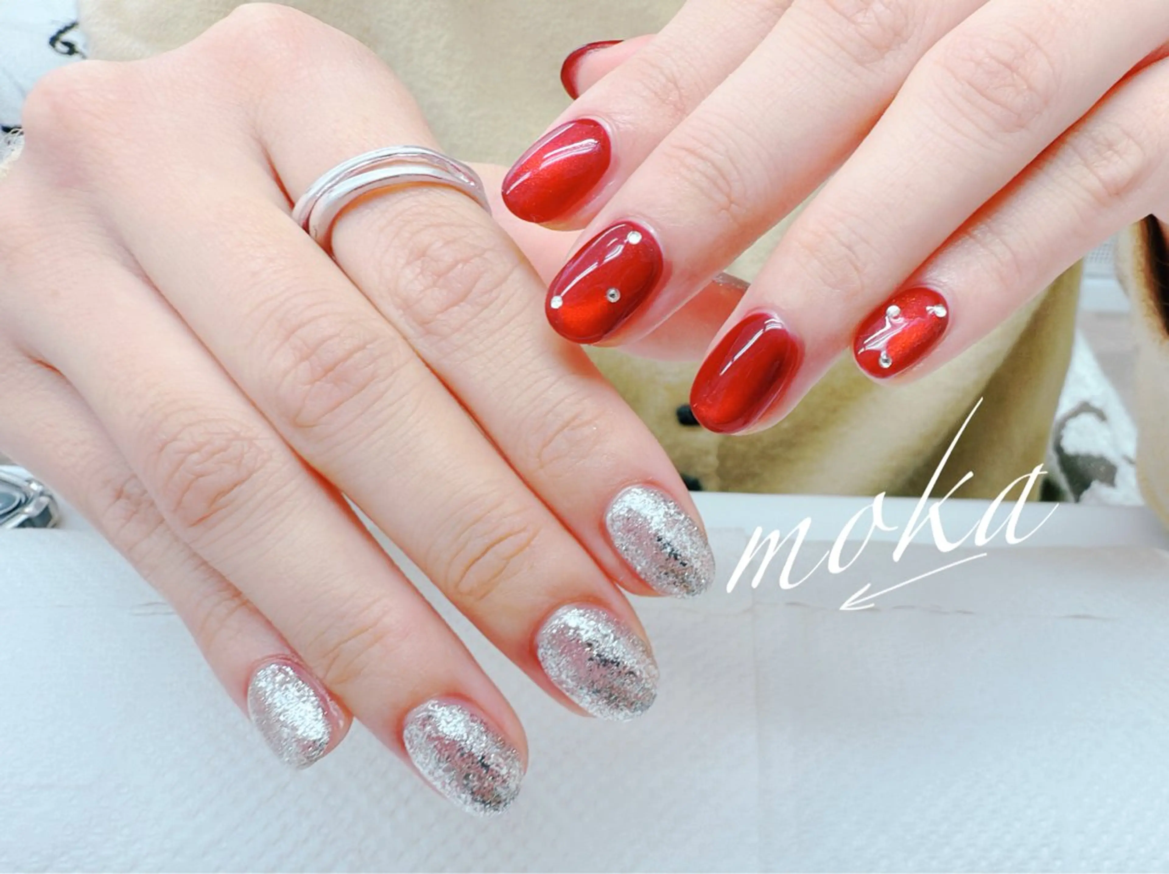 ネイル ハンドネイル 胡蝶蘭レディースサロ ンNailMOKAのネイルデザイン
