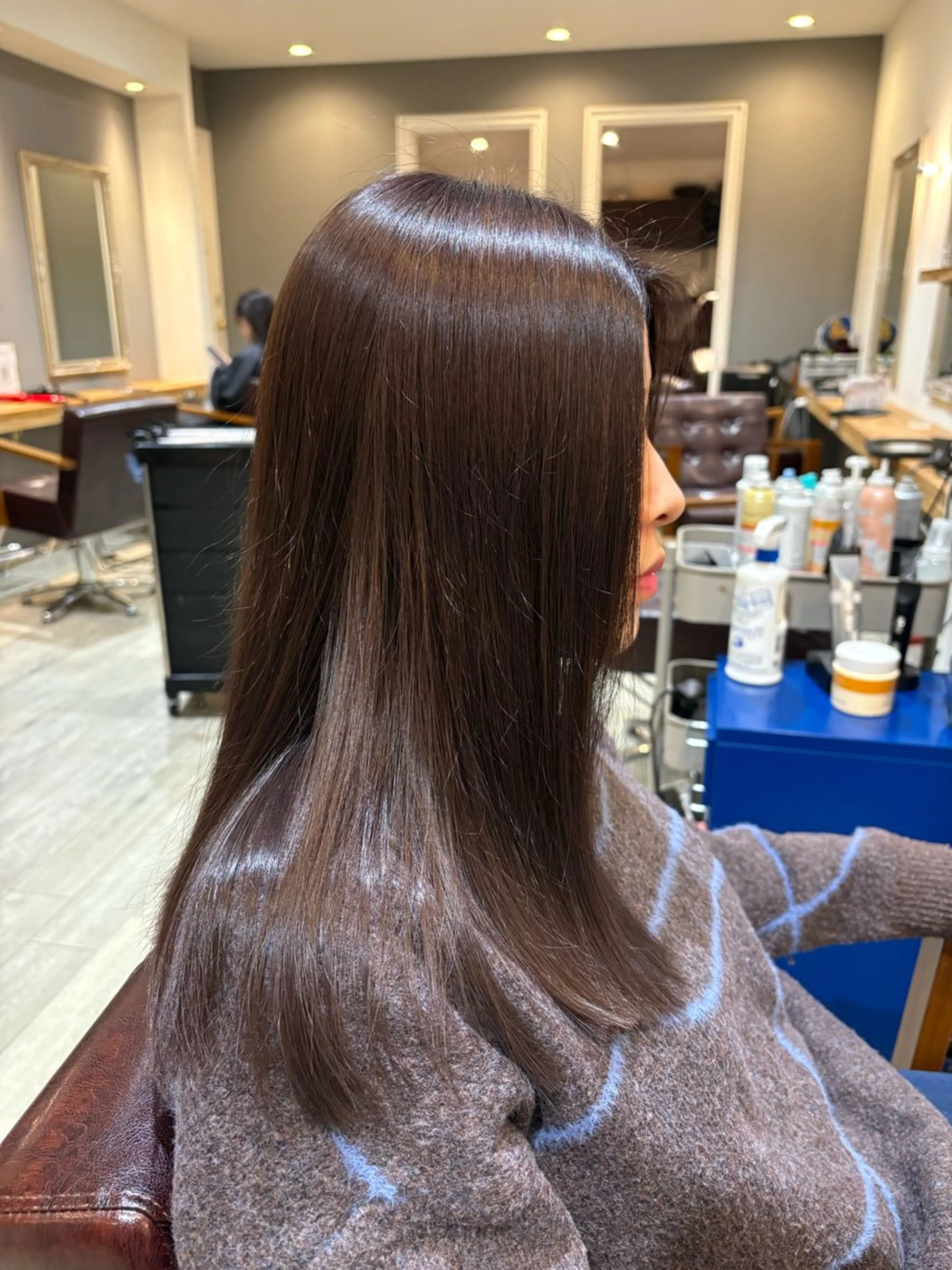 ロング カラー ブラウンカラー ヘアカラー 田村優 能見台のヘアスタイル