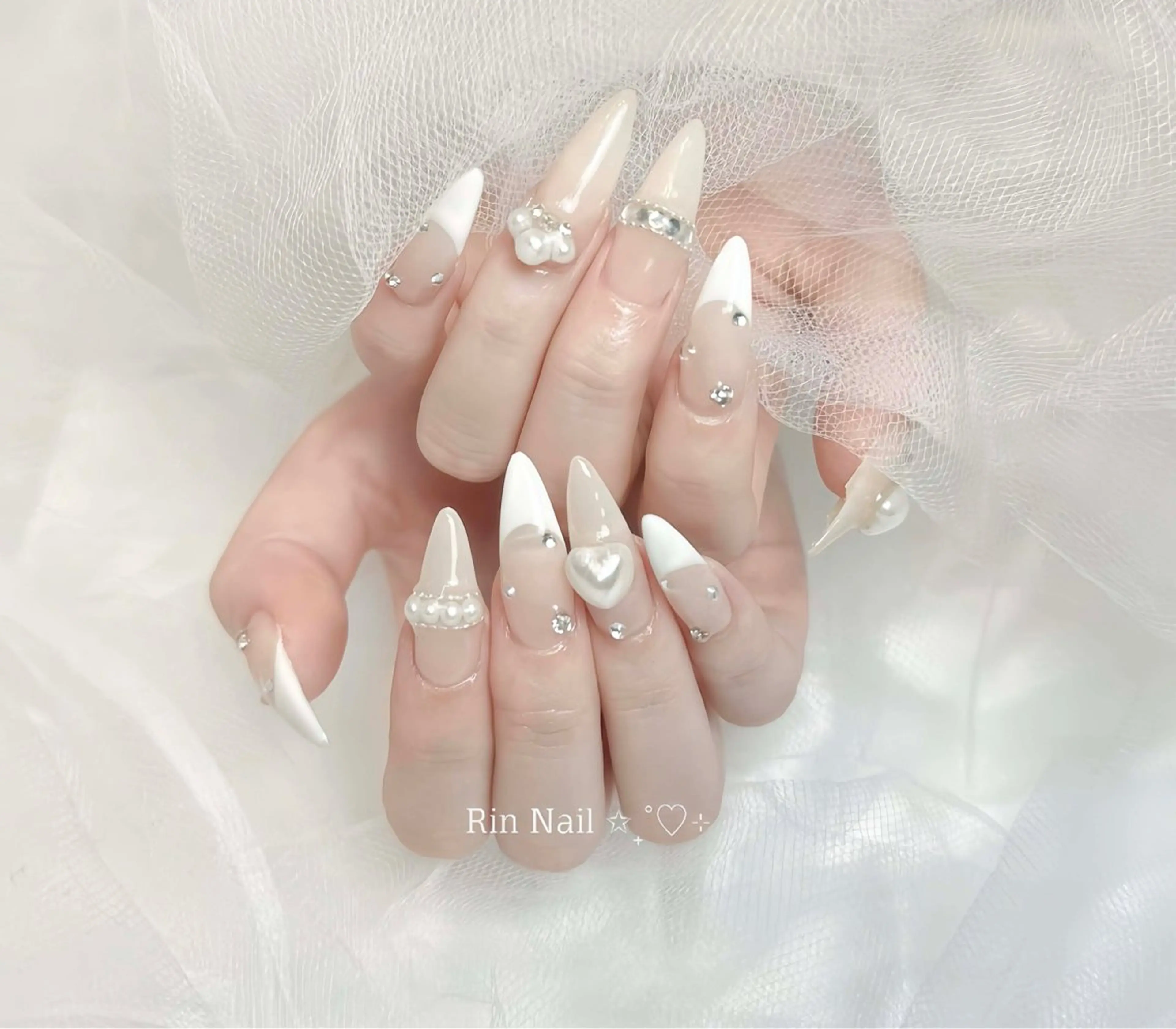ネイル 長さ出し 持ち込み スカルプネイル リンネイルサロン Rinのネイルデザイン