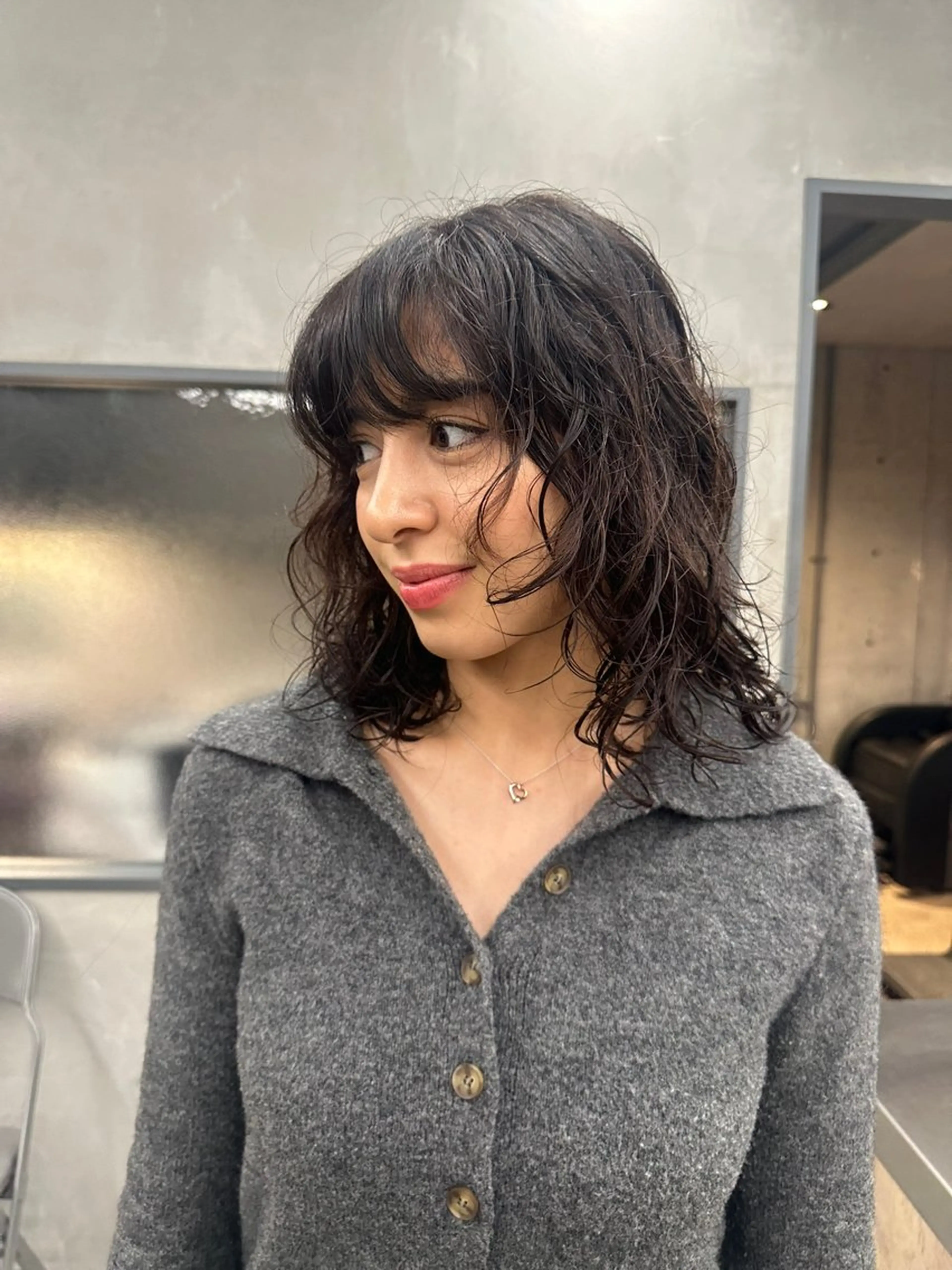 ミディアム パーマ カット パーマ お悩み解決パーマ hana🩰のヘアスタイル