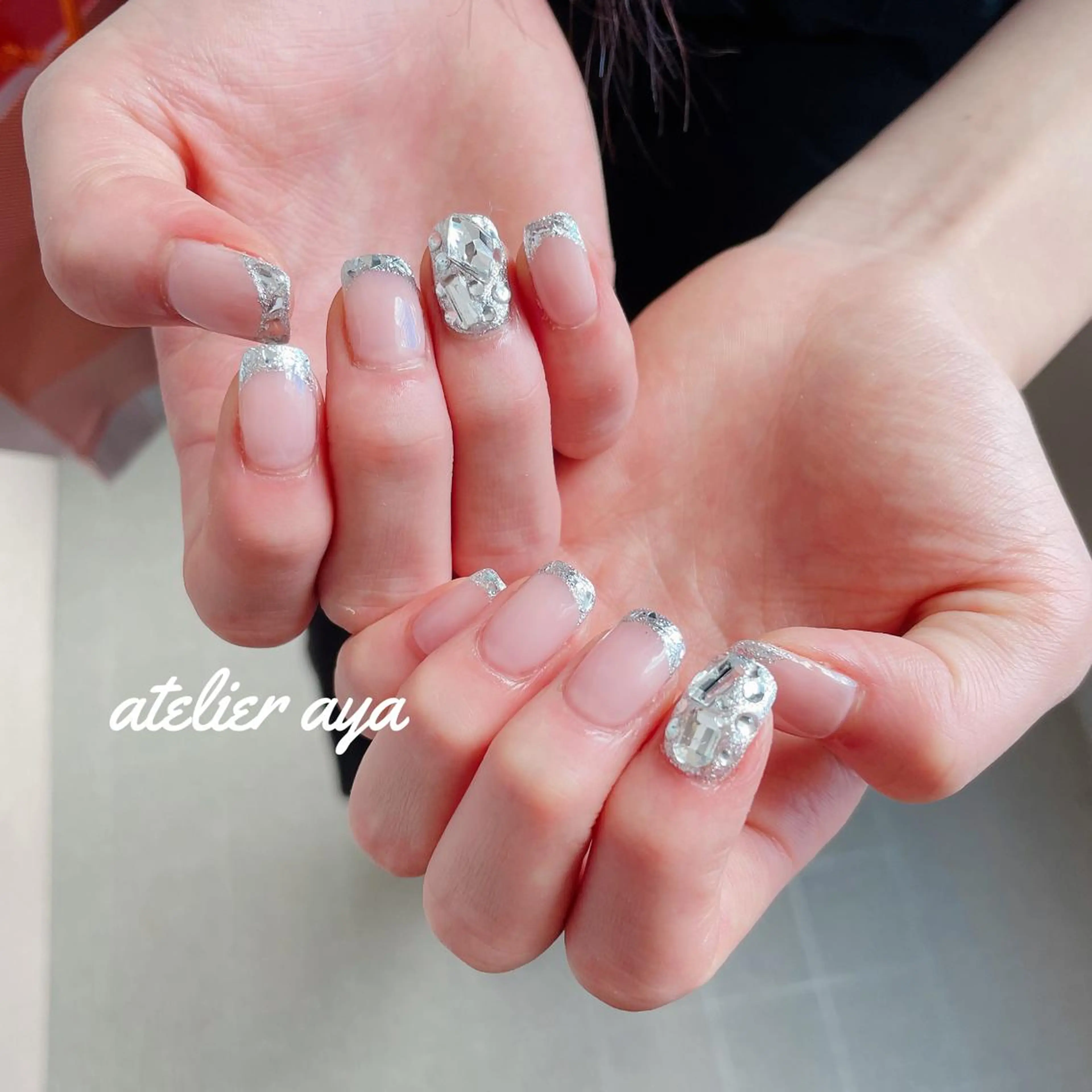 ネイル フレンチネイル ガラスフレンチ 北名古屋♡ ayanaのネイルデザイン