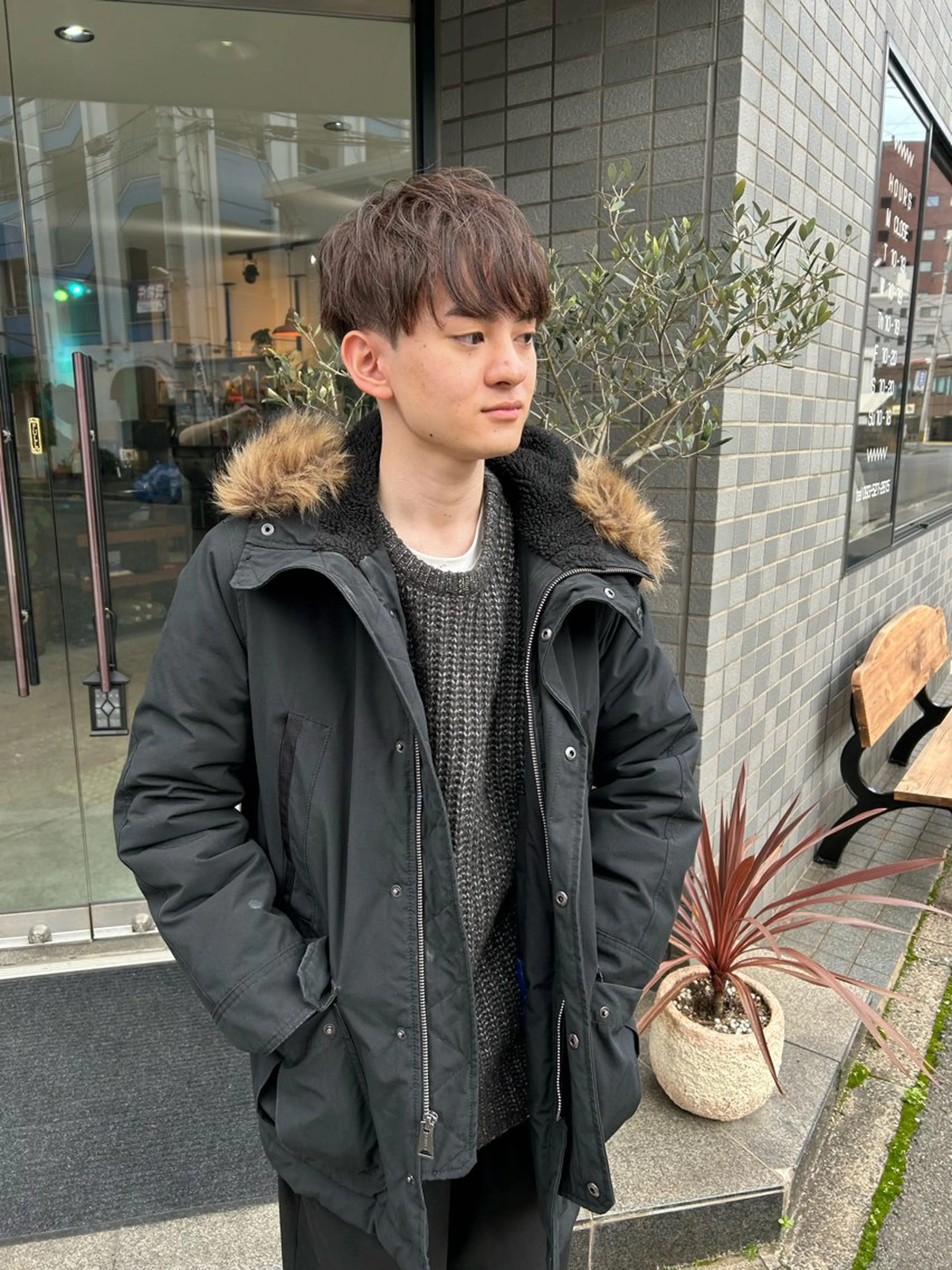 ショート カラー メンズ カット ヘアカラー (h)wim ウィムのヘアスタイル