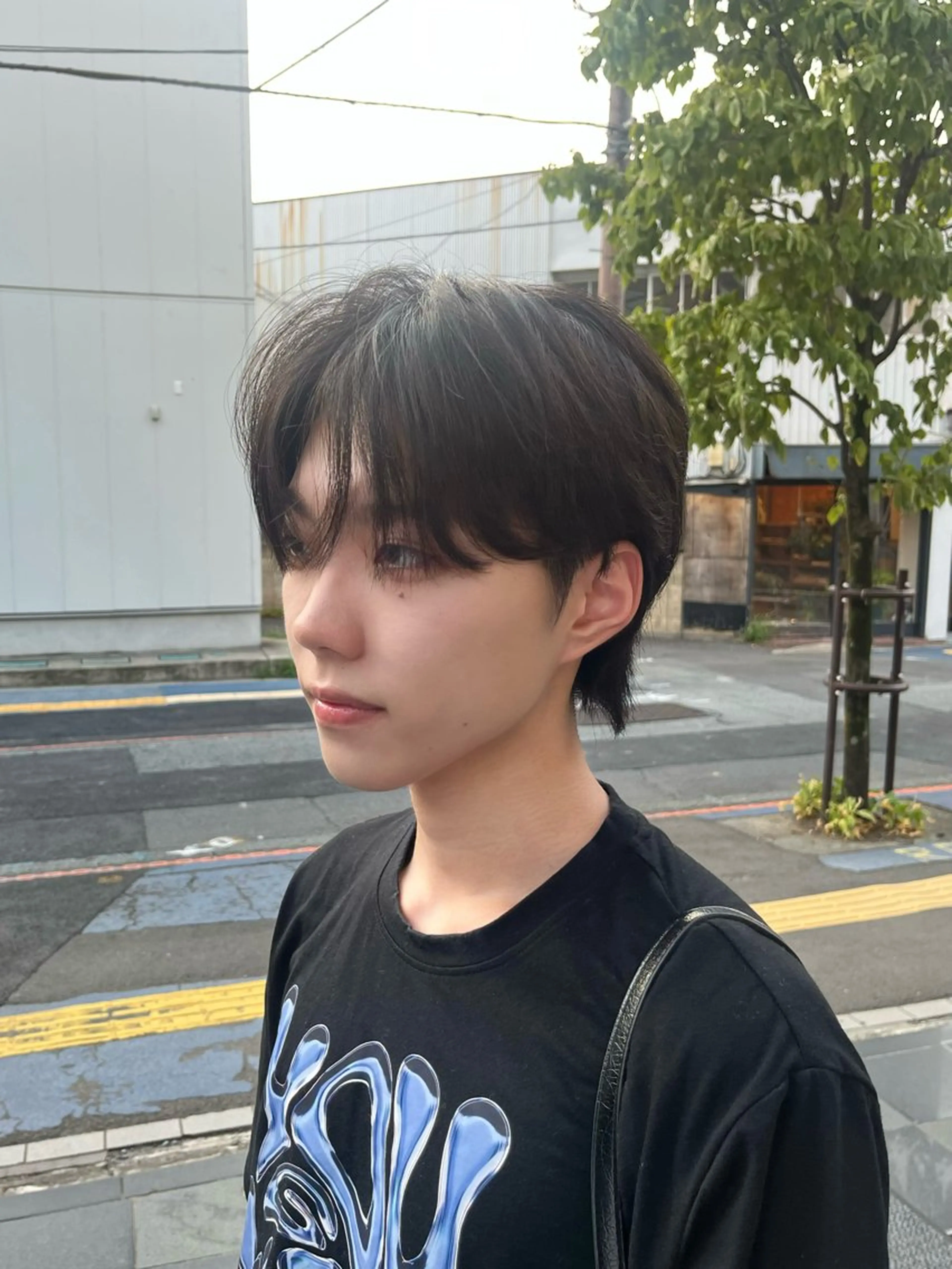 メンズ 韓国レイヤー ☁️🫧森ハリス誠一のヘアスタイル