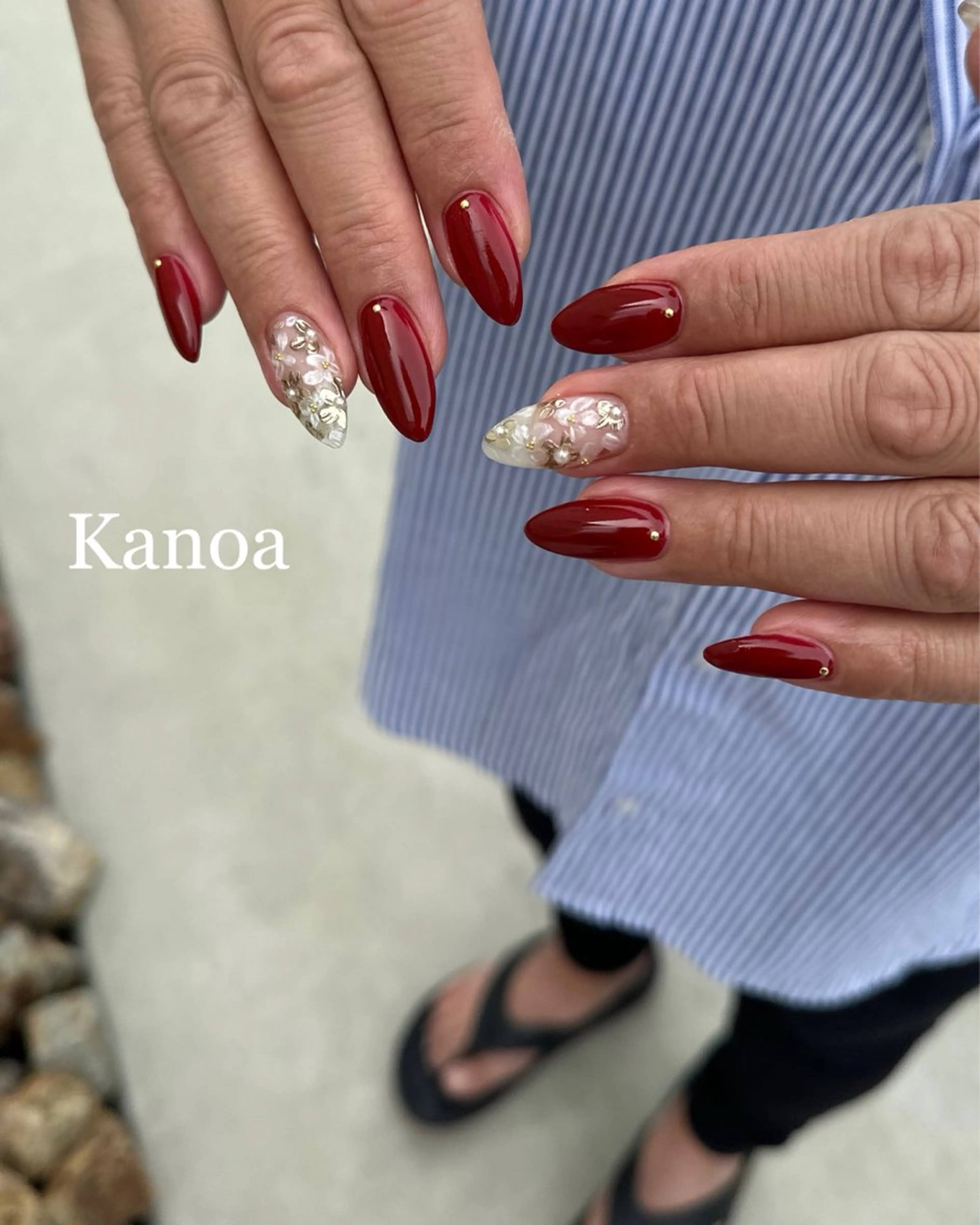 ネイル フラワーネイル ハンドネイル megu_ kanoanailのネイルデザイン