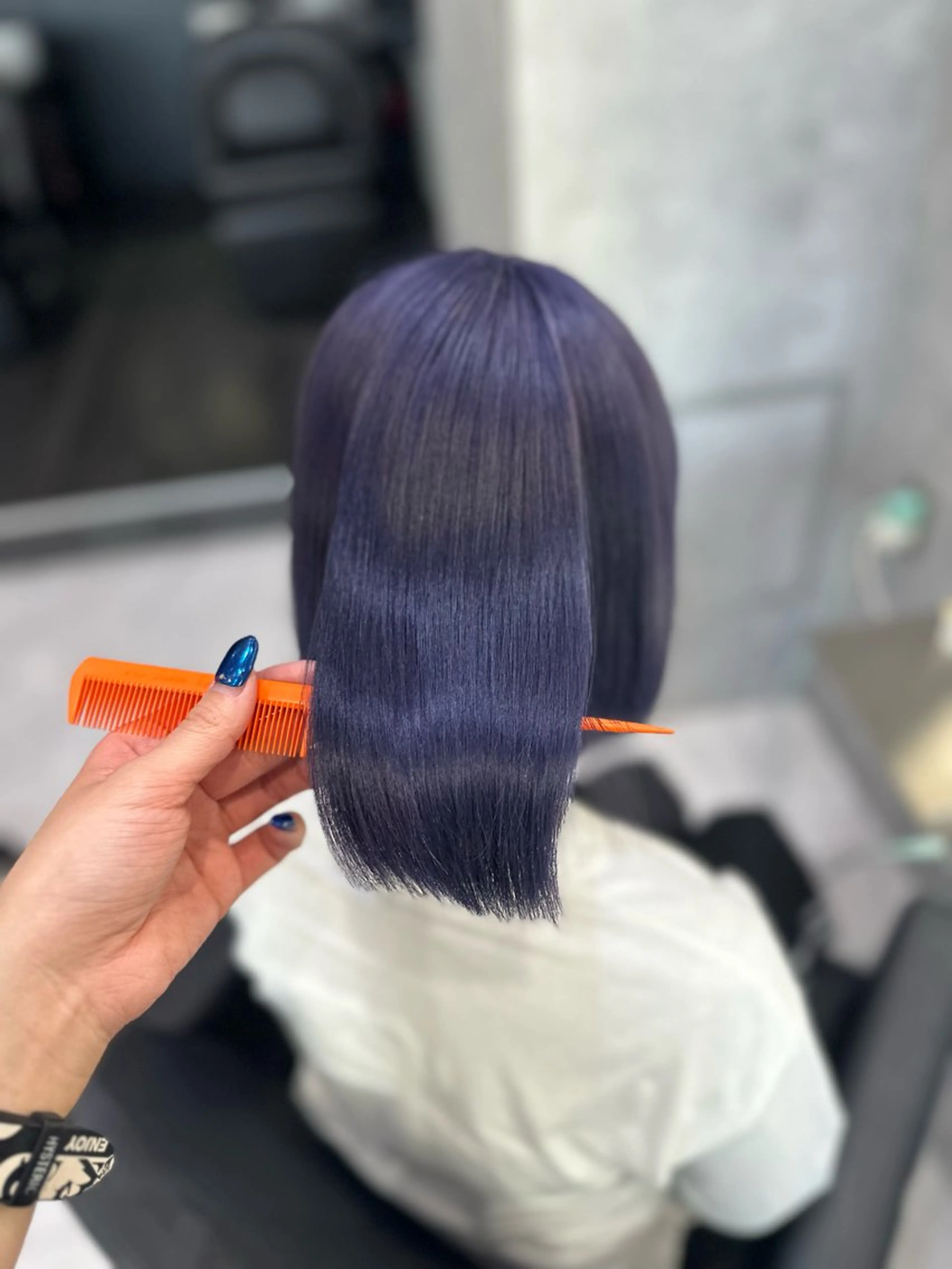 ミディアム カラー ラベンダーカラー ヘアカラー トリートメント 中村 さきのヘアスタイル