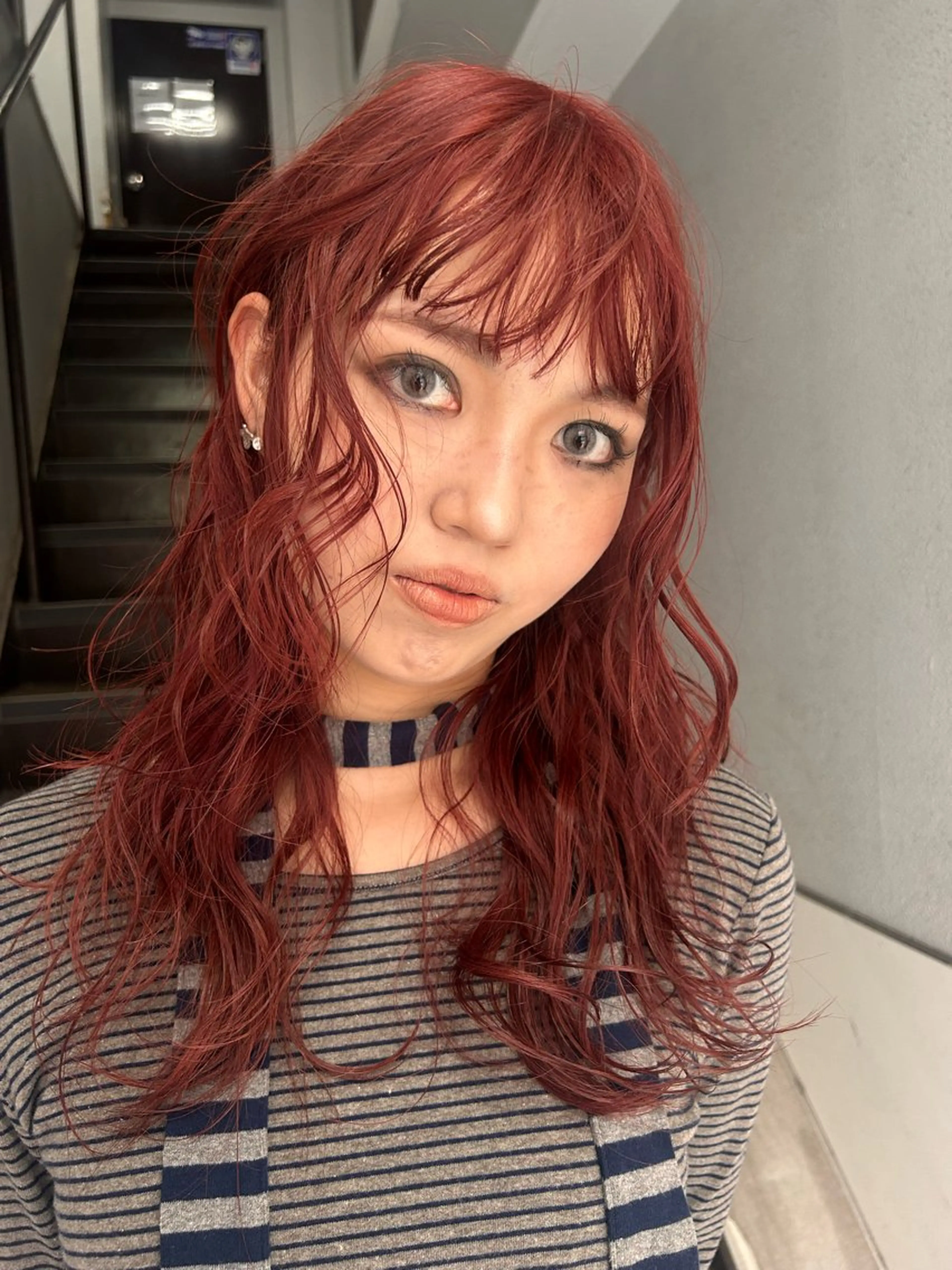 ロング カラー ブリーチ ダブルカラー ブリーチなしカラー 透明感カラー/ レイヤーカットのヘアスタイル