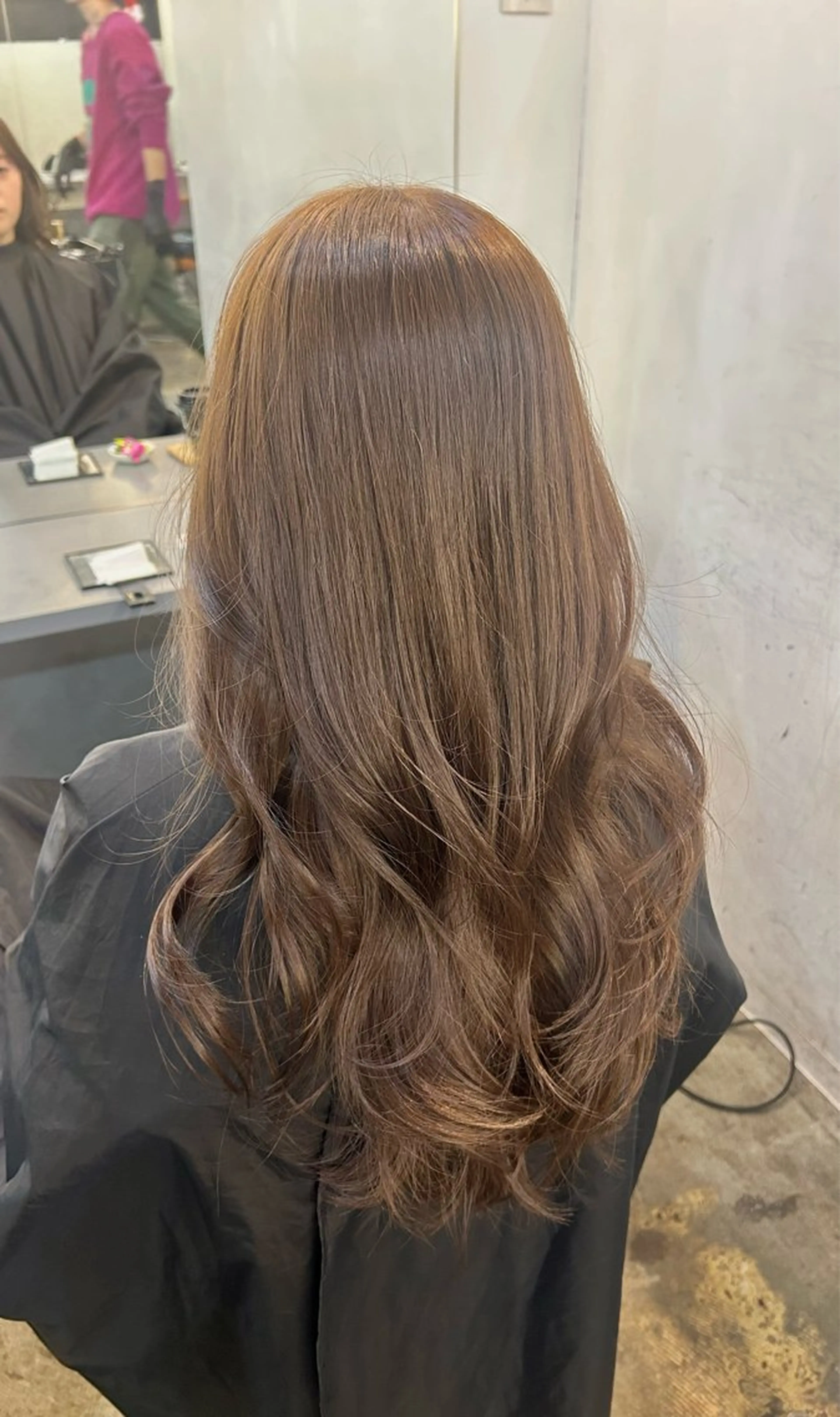 ロング カット ヘアカラー ✂韓国レイヤー 🦋みやび🪽のヘアスタイル