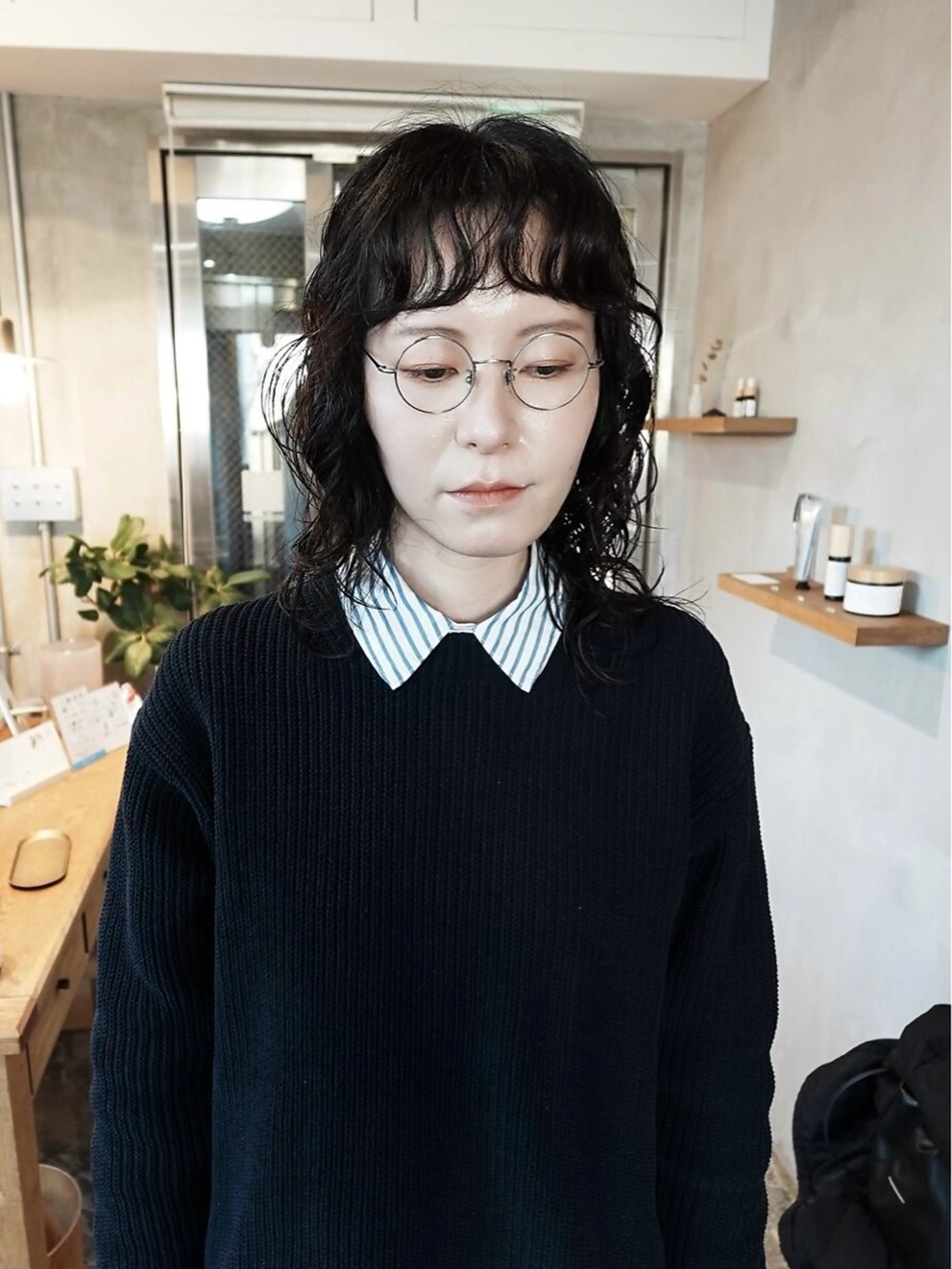 ミディアム カット パーマ 小野 龍樹のヘアスタイル